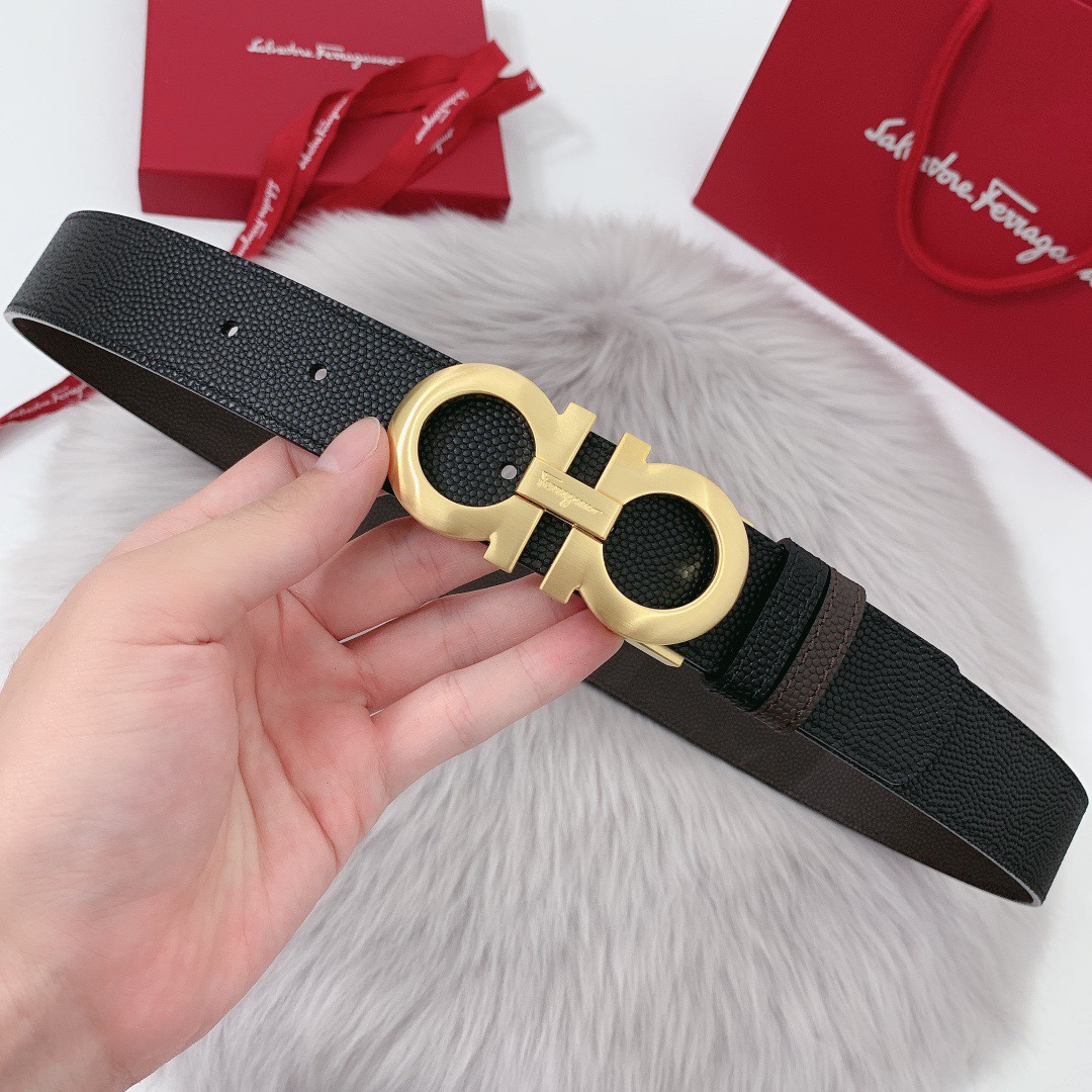 Salvatore Ferragamo Male Leather Belt 35mm-m