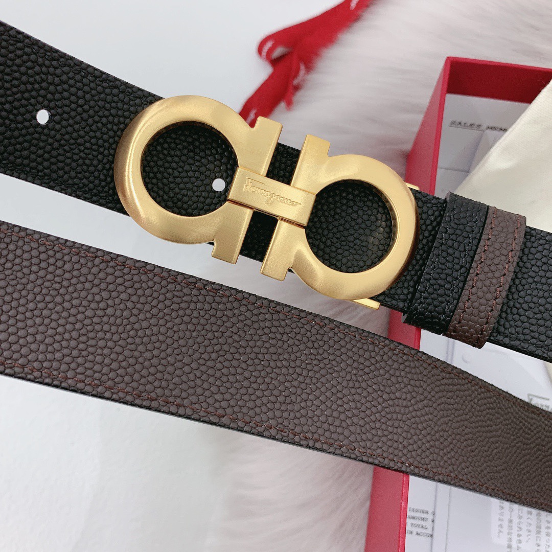 Salvatore Ferragamo Male Leather Belt 35mm-m