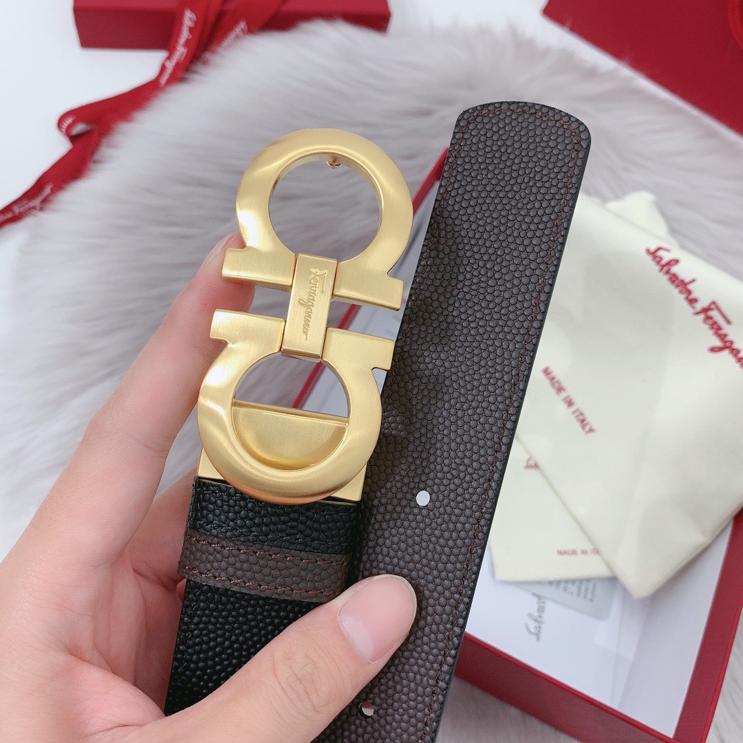 Salvatore Ferragamo Male Leather Belt 35mm-m