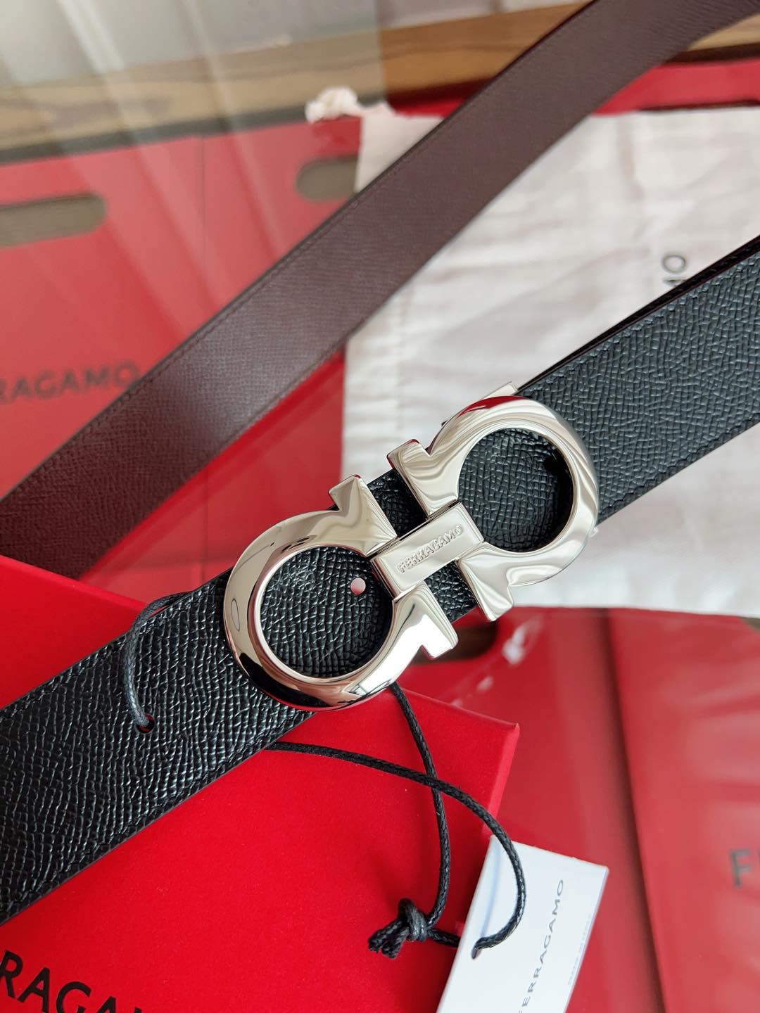 Salvatore Ferragamo Male Leather Belt Cow Leather M