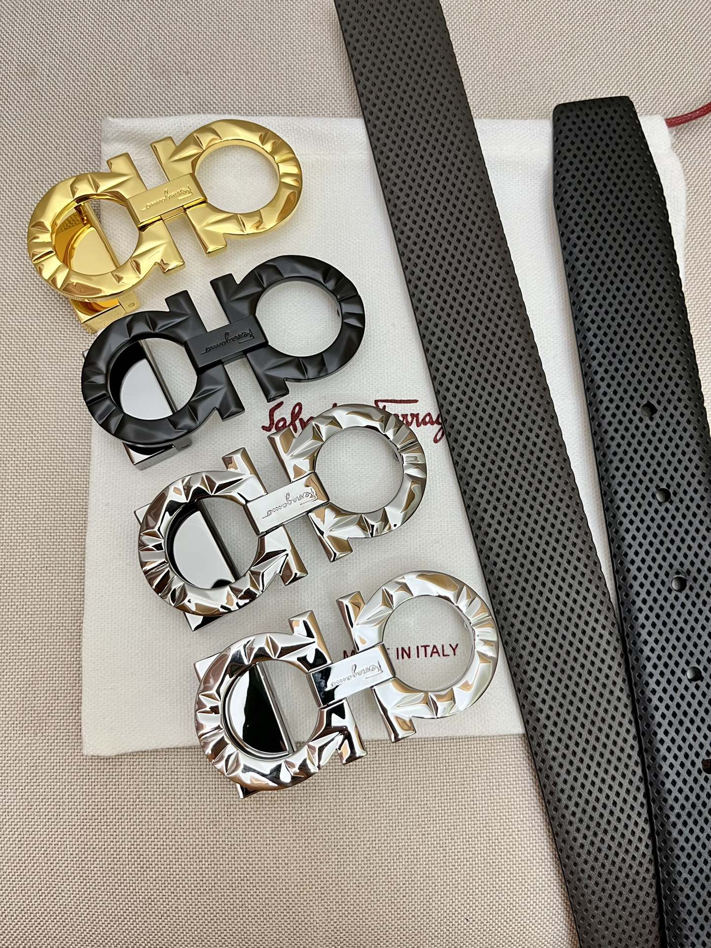 Salvatore Ferragamo Male Leather Belt Top Grain Leather M