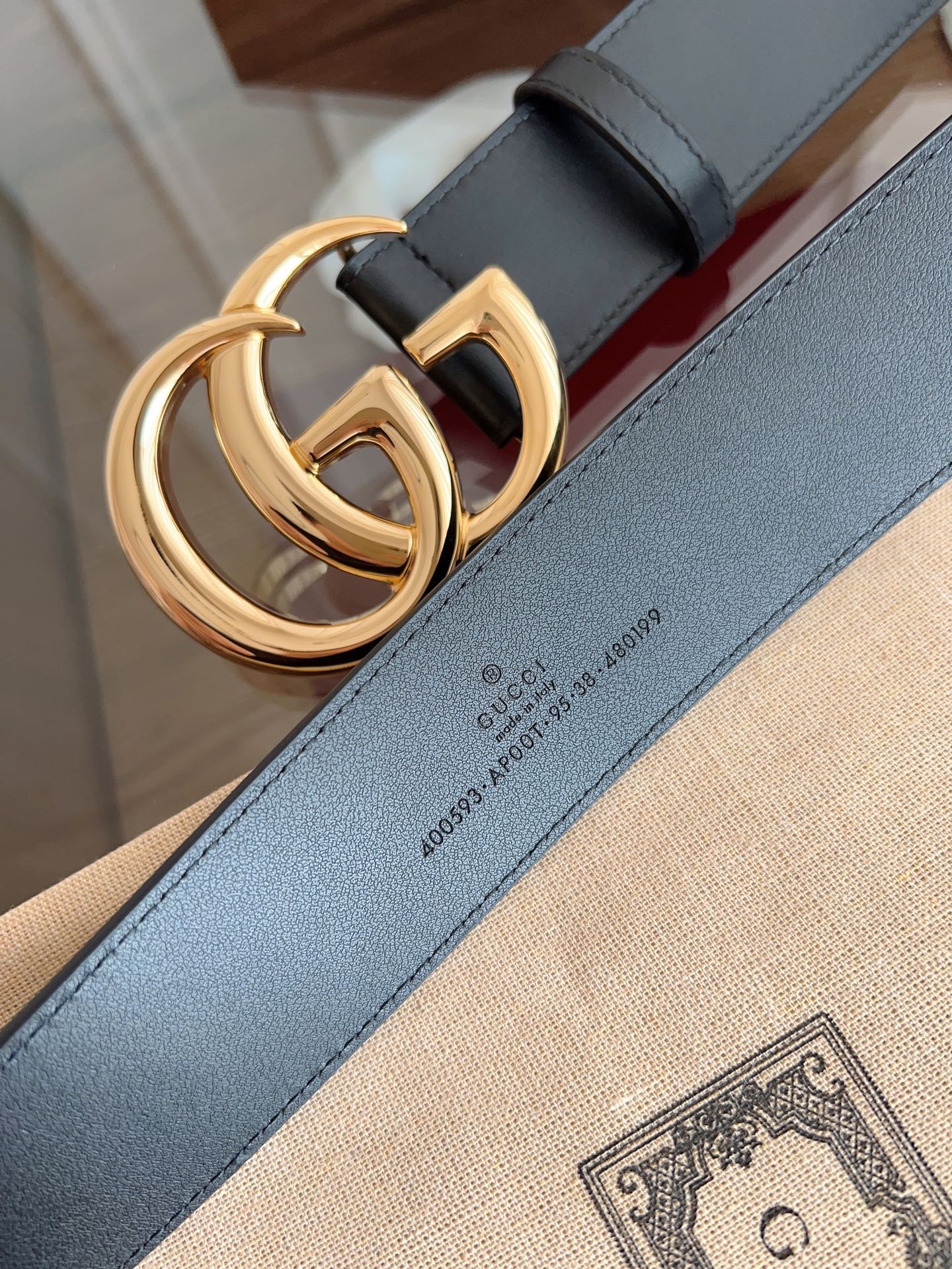 Gucci Basic Belt Cow Leather M-l