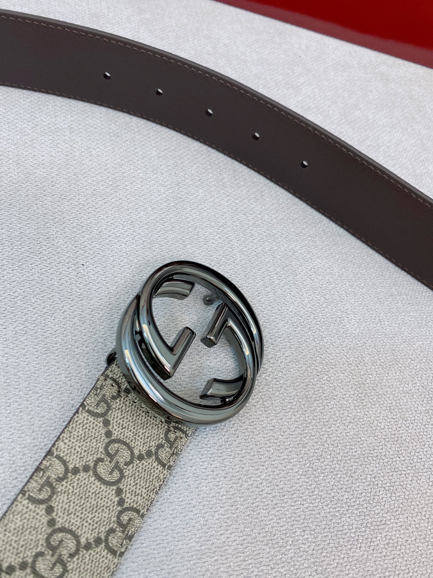 Gucci Male Basic Belt Canvas Gold S-m