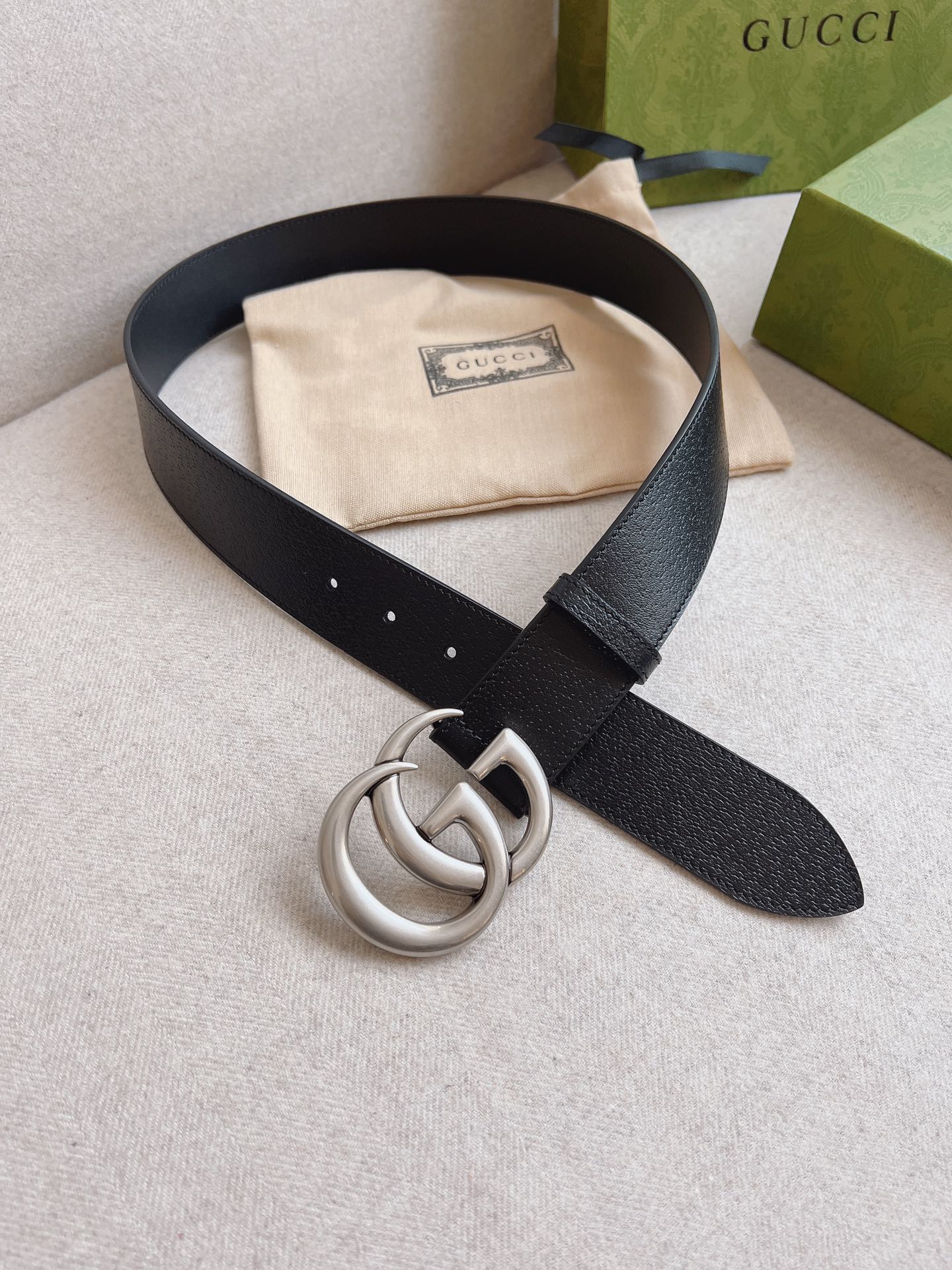 Gucci Leather Belt Cow Leather M