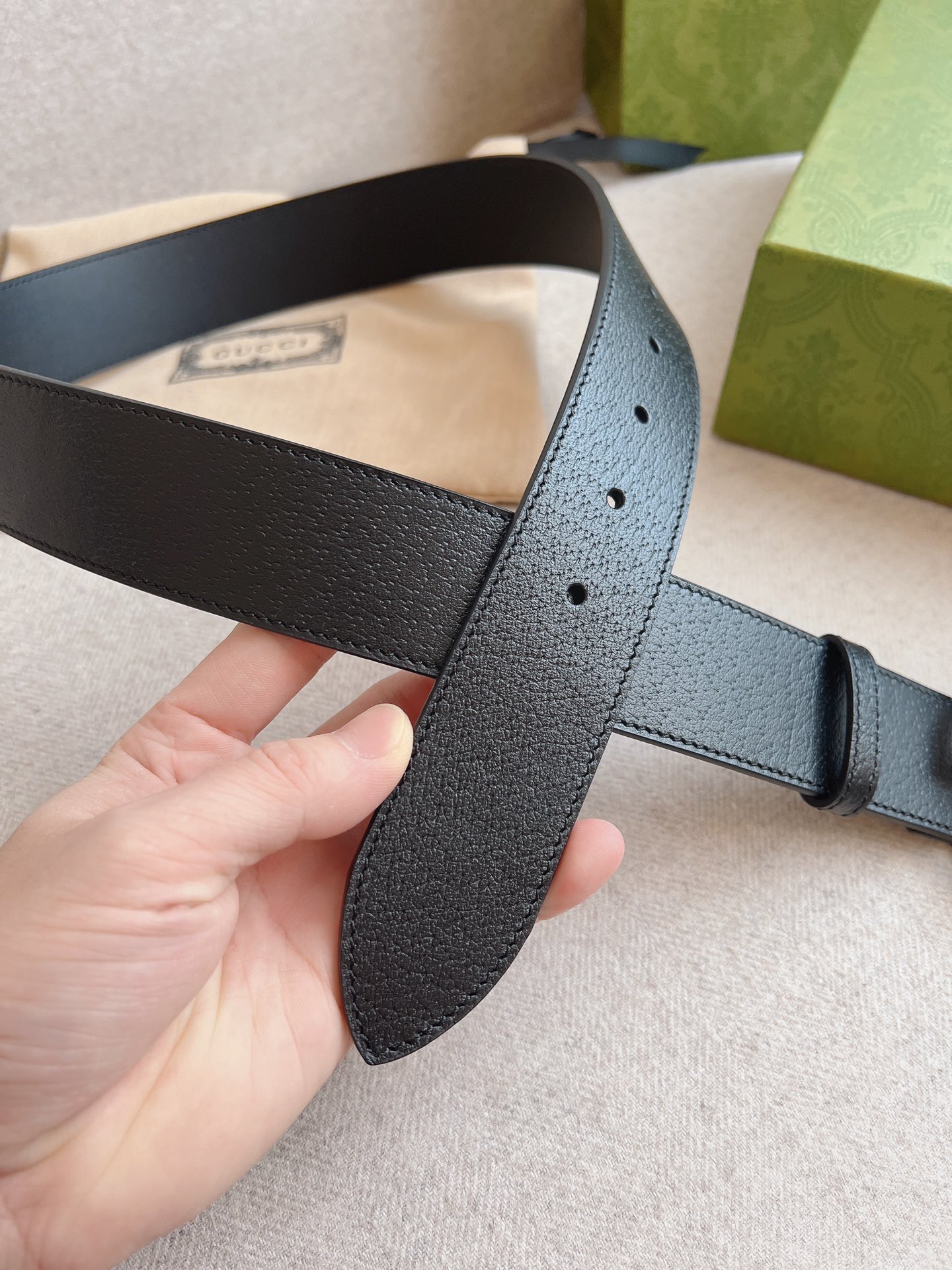 Gucci Leather Belt Cow Leather M