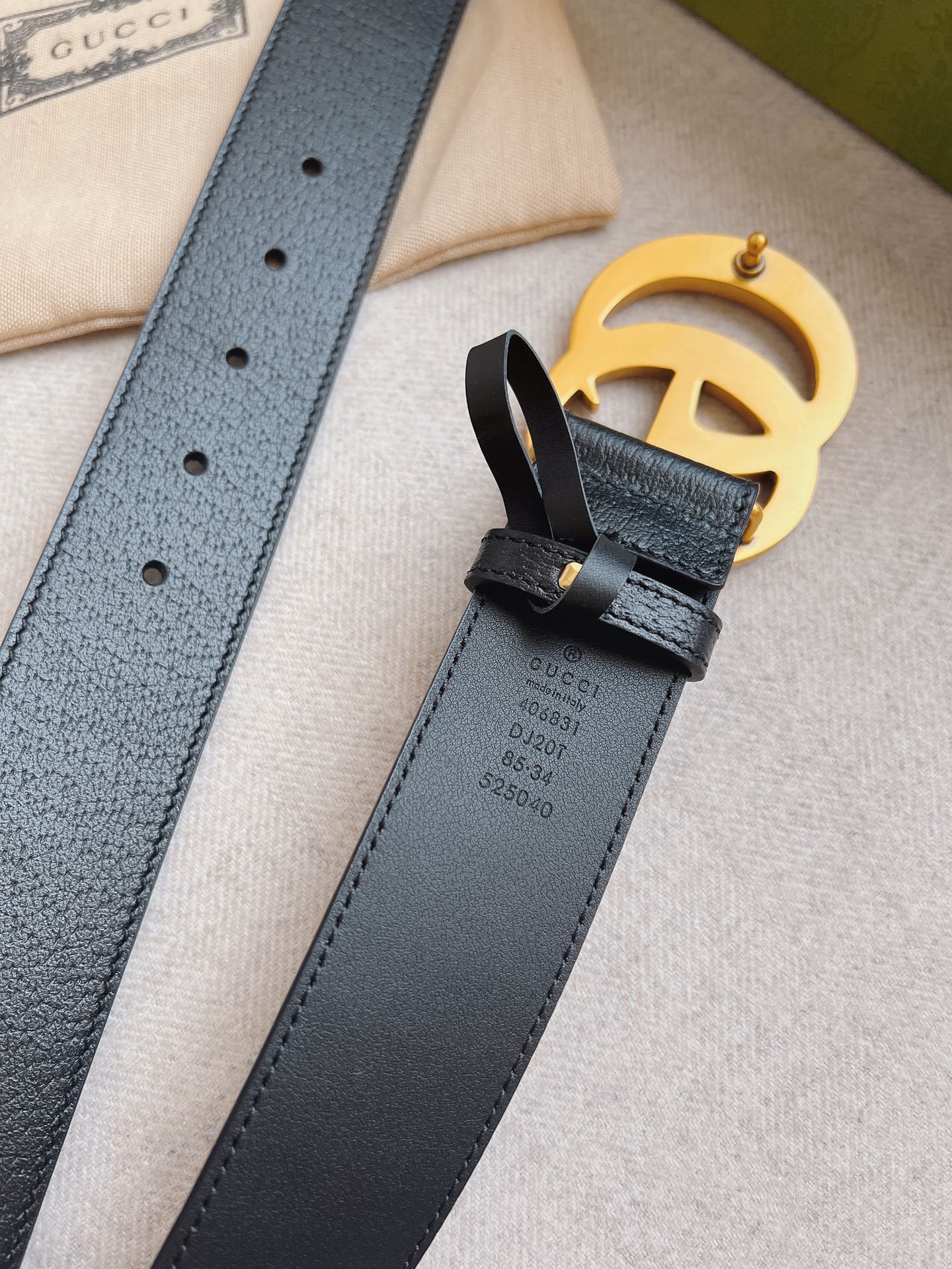 Gucci Leather Belt Cow Leather M