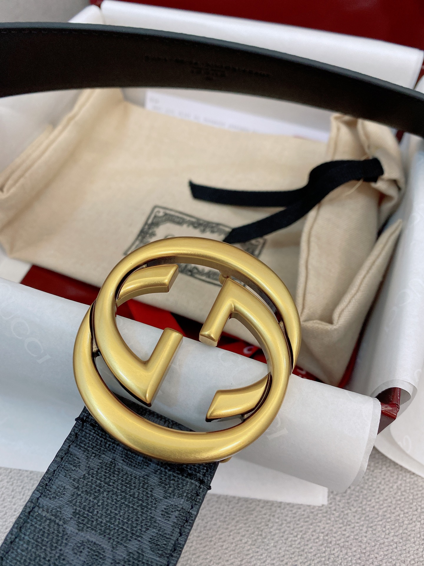 Gucci Male Basic Belt Canvas Black S-m