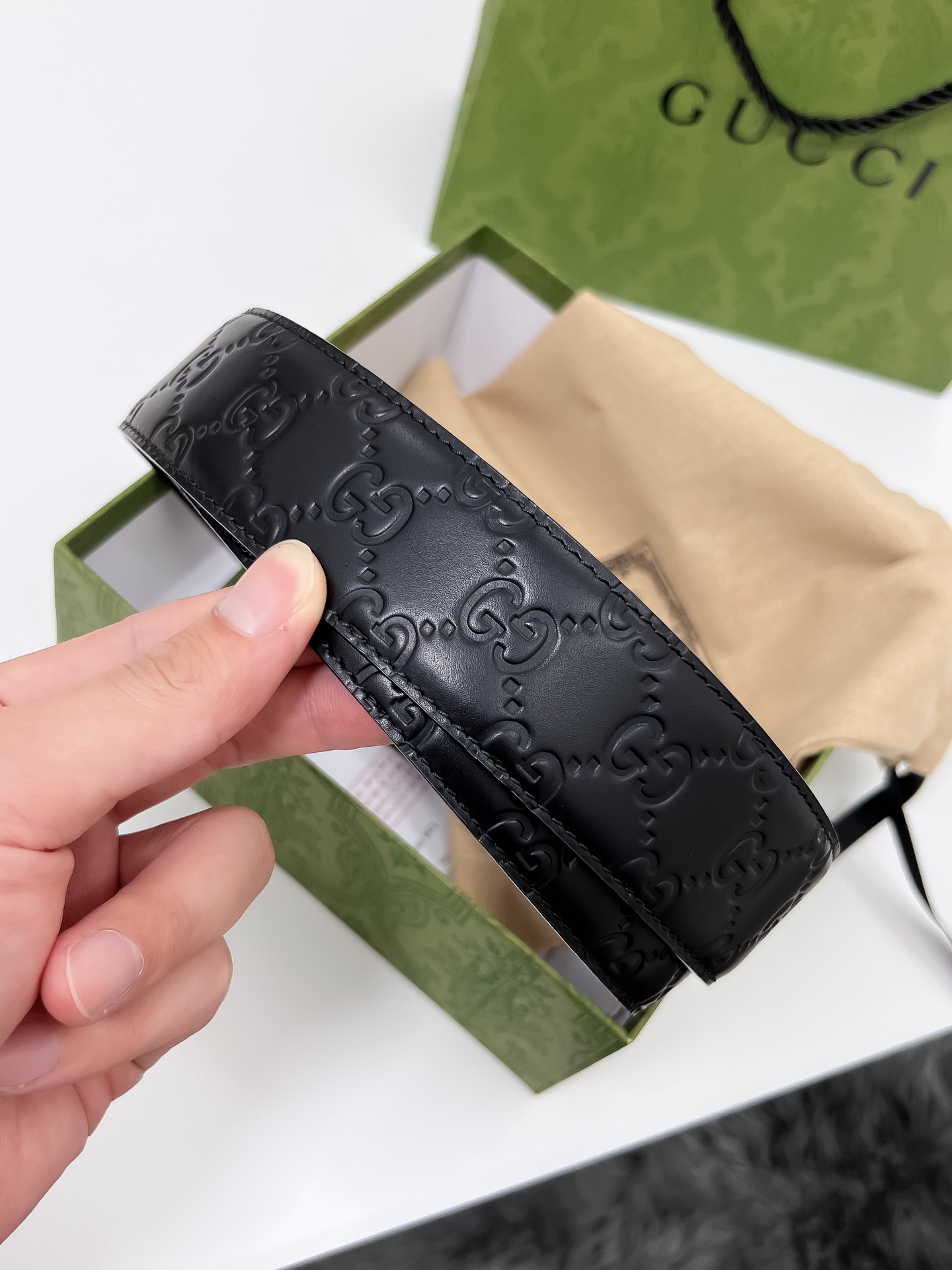 Gucci Basic Belt Cow Leather M-l