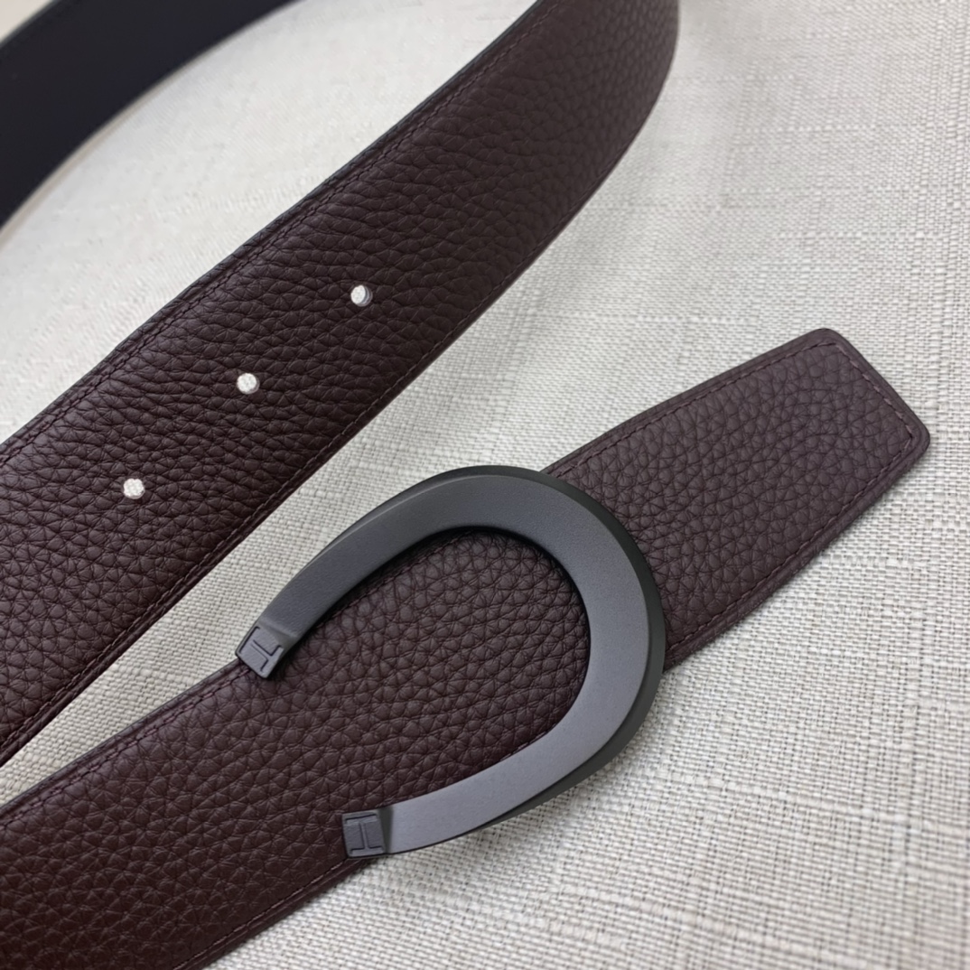 Hermès Male Leather Belt Top Grain Leather Black 38mm-m