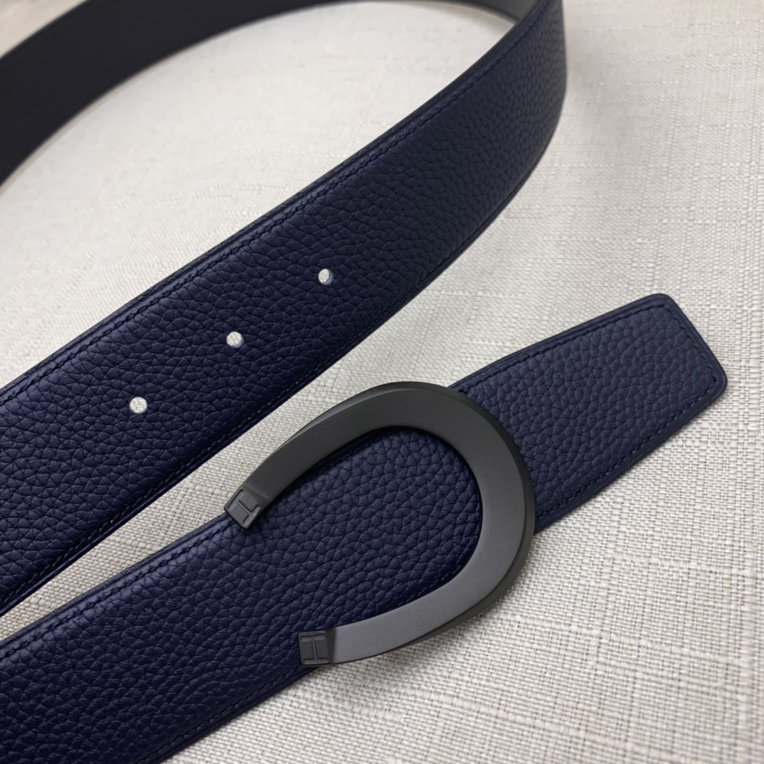 Hermès Male Leather Belt Top Grain Leather Black 38mm-m