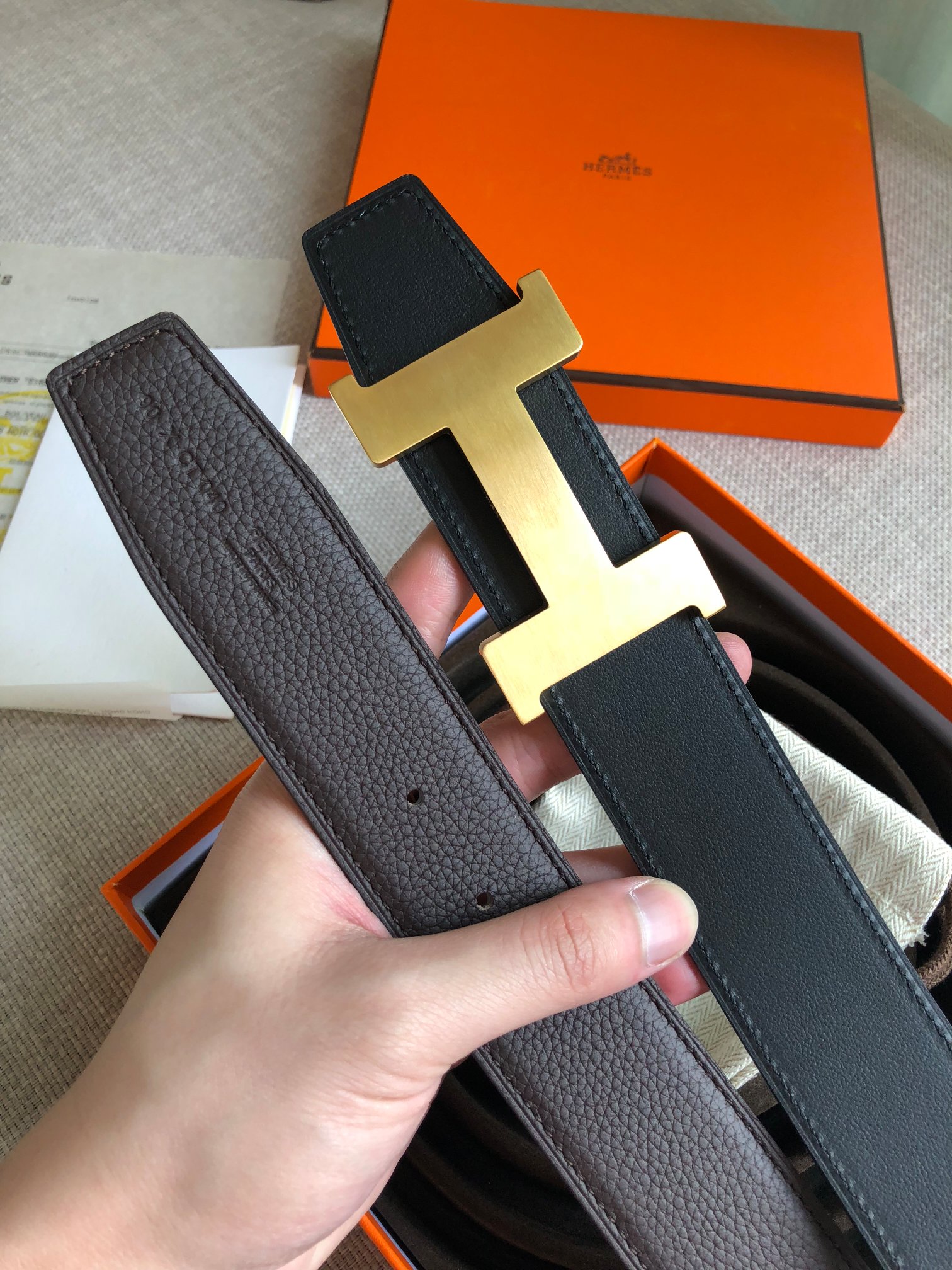 Hermès Male Basic Belt 38mm-s-m