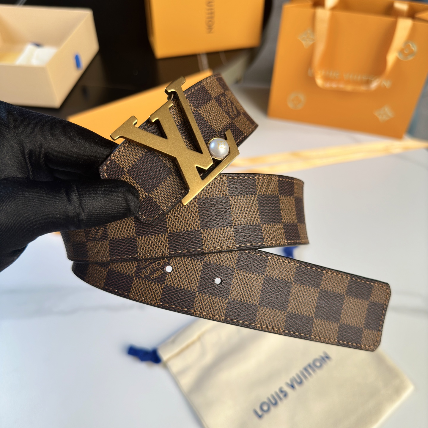 Louis Vuitton Basic Belt Cow Leather S-l
