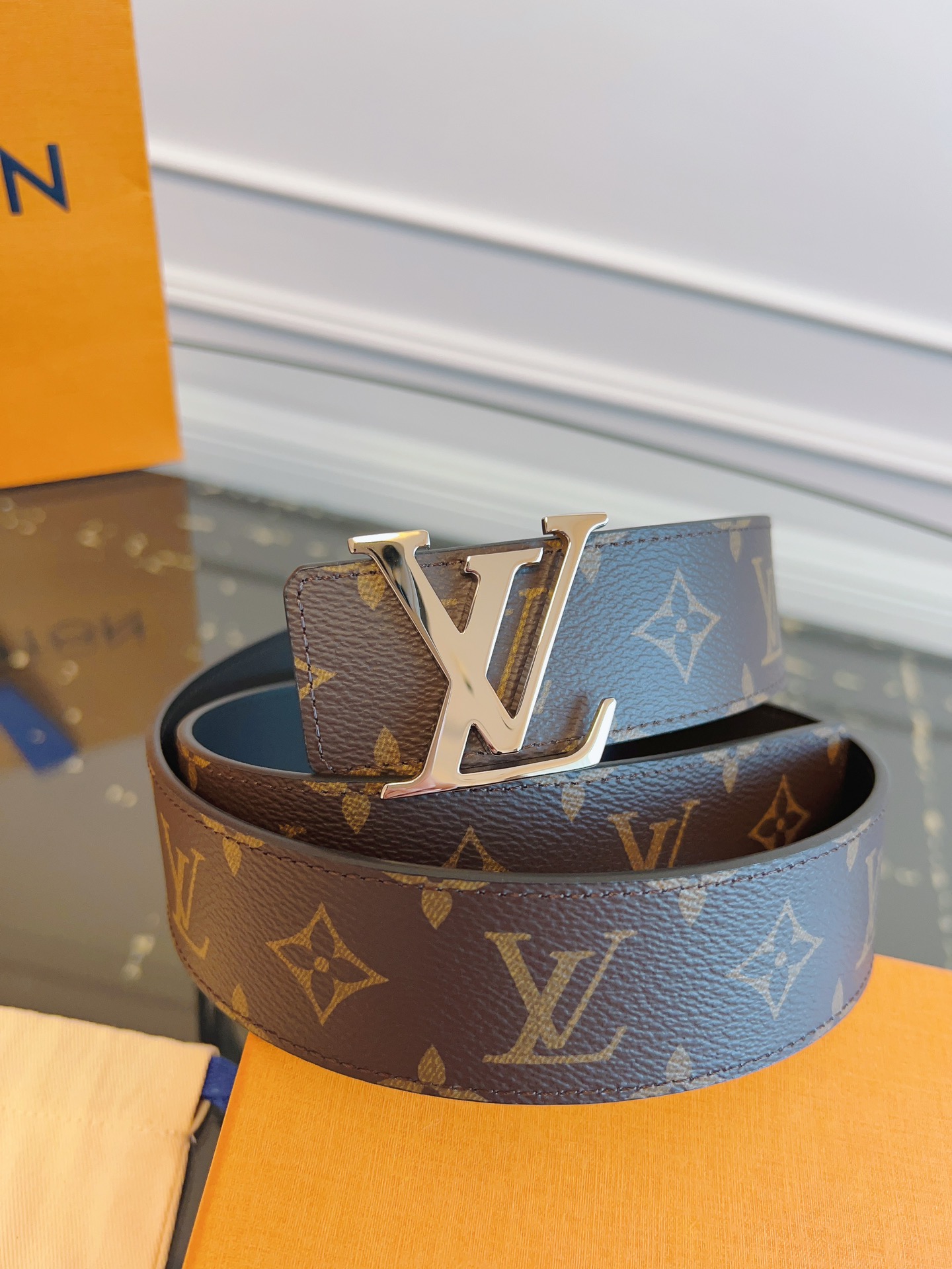 Louis Vuitton Male Basic Belt Cow Leather S-m-l