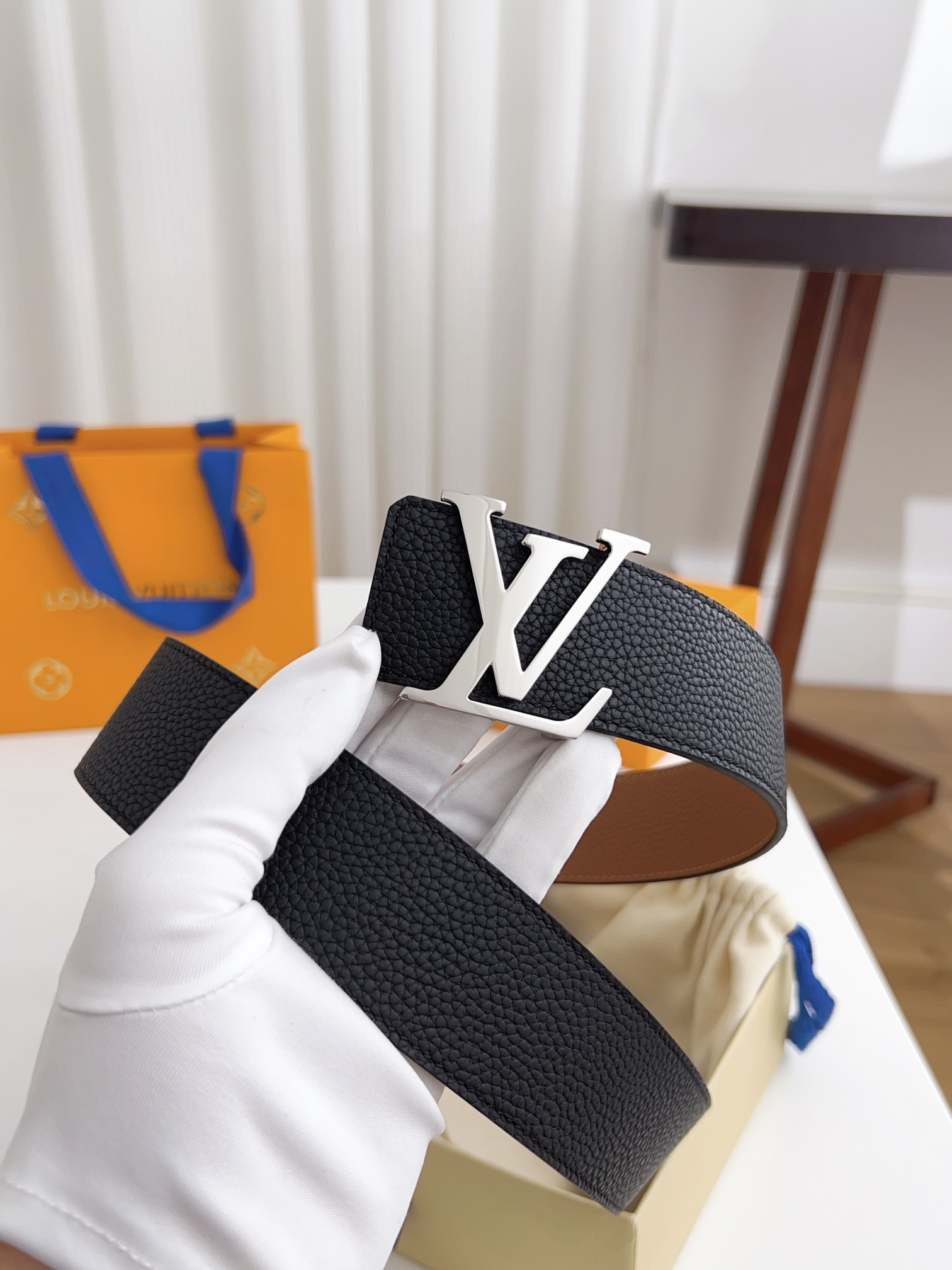 Louis Vuitton Male Basic Belt Cow Leather 125cm-l