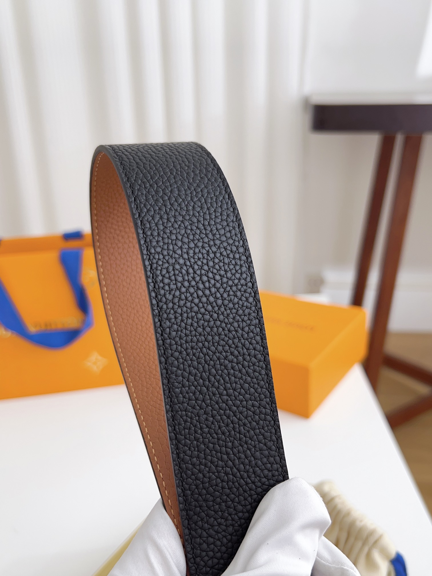 Louis Vuitton Male Basic Belt Cow Leather 125cm-l