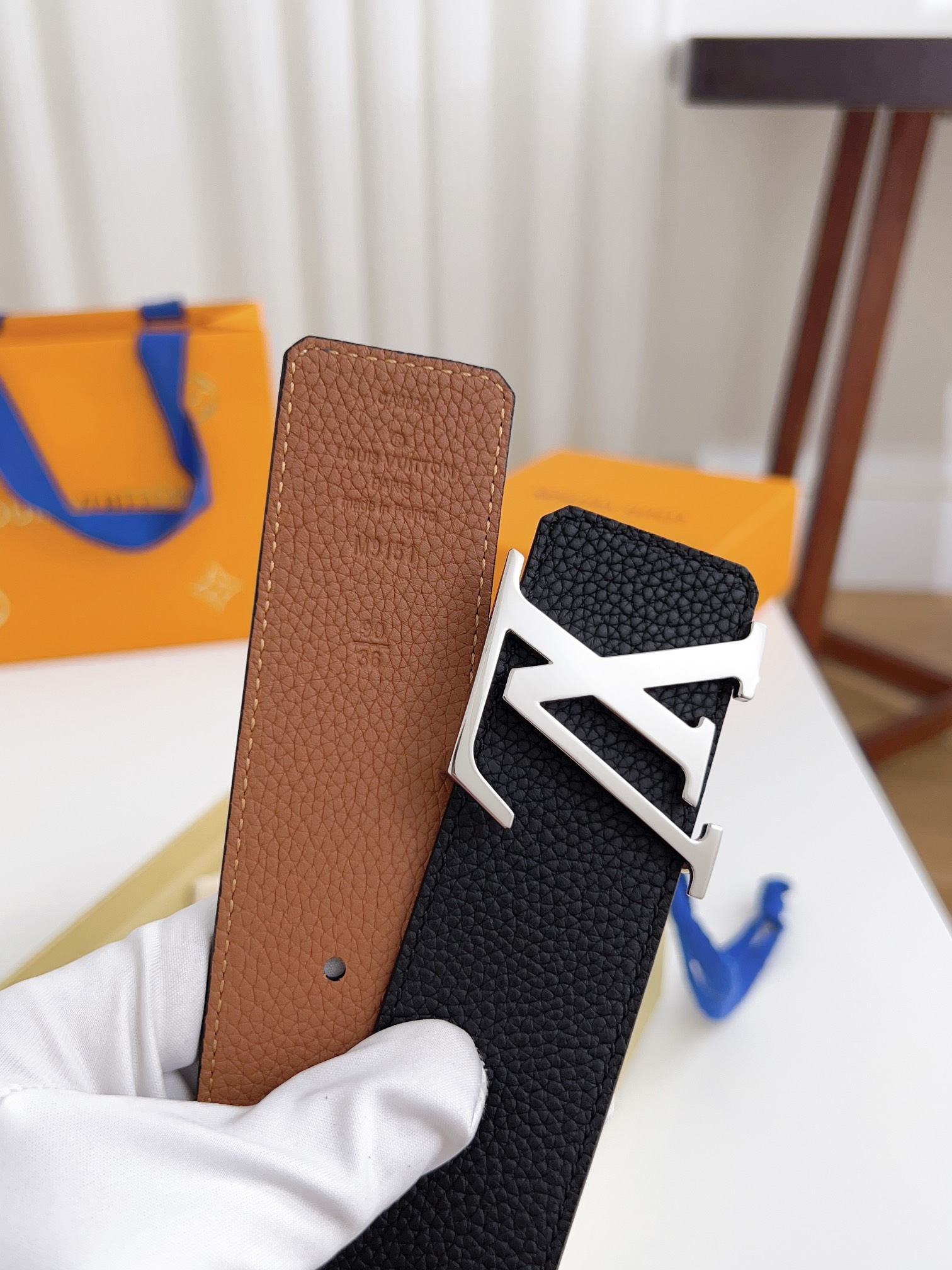 Louis Vuitton Male Basic Belt Cow Leather 125cm-l