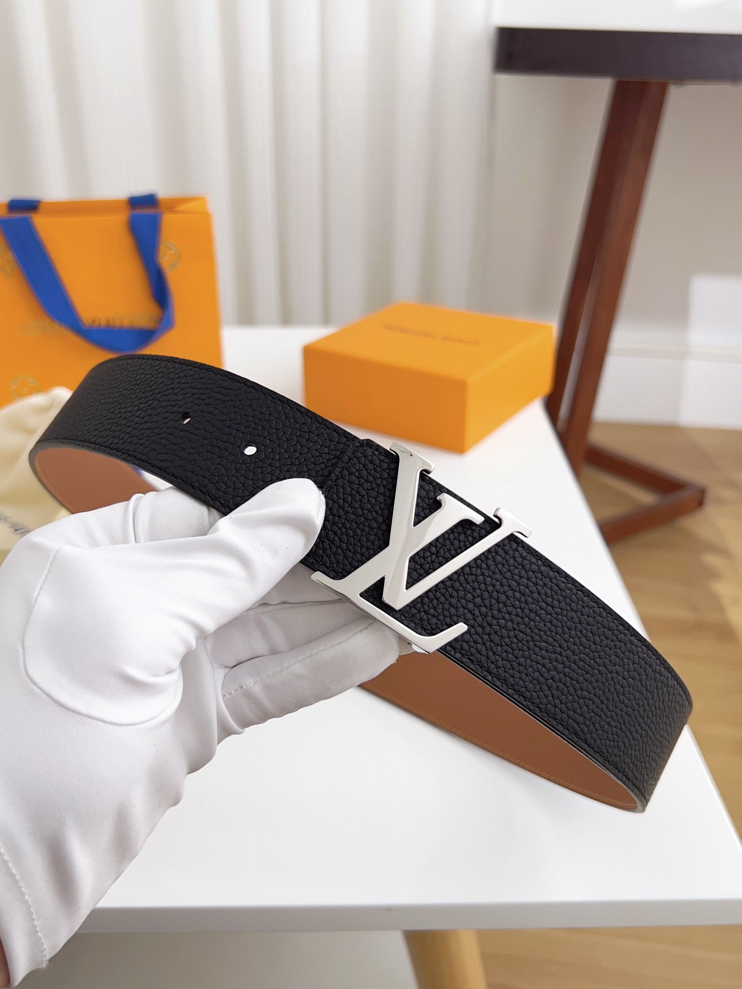 Louis Vuitton Male Basic Belt Cow Leather 125cm-l