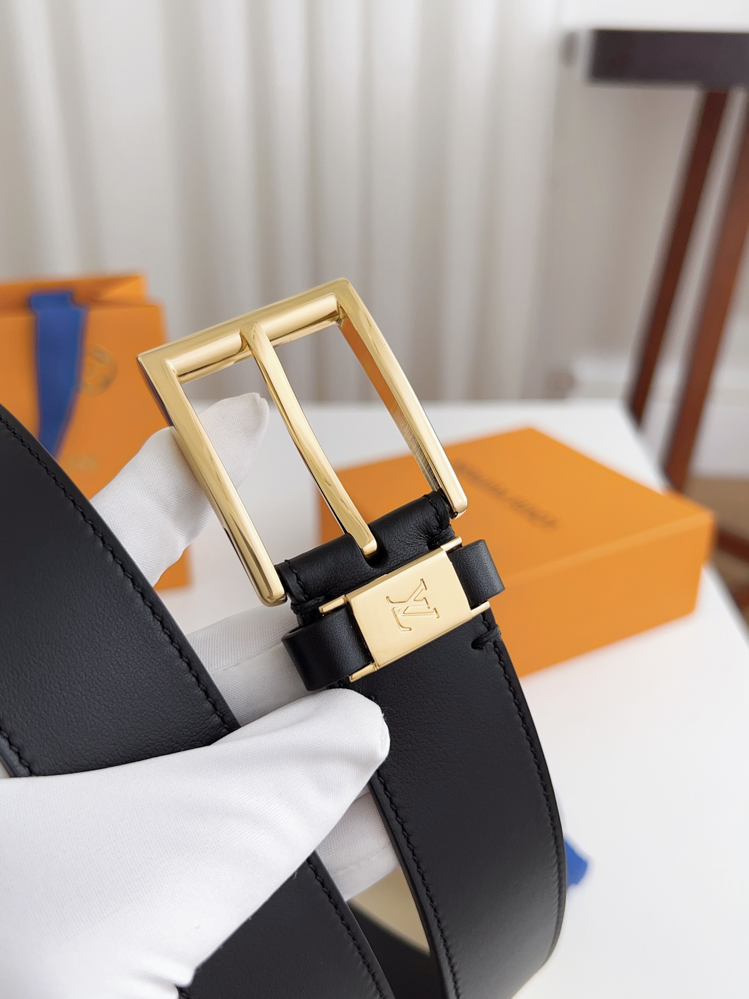 Louis Vuitton Male Basic Belt Cow Leather 125cm-l