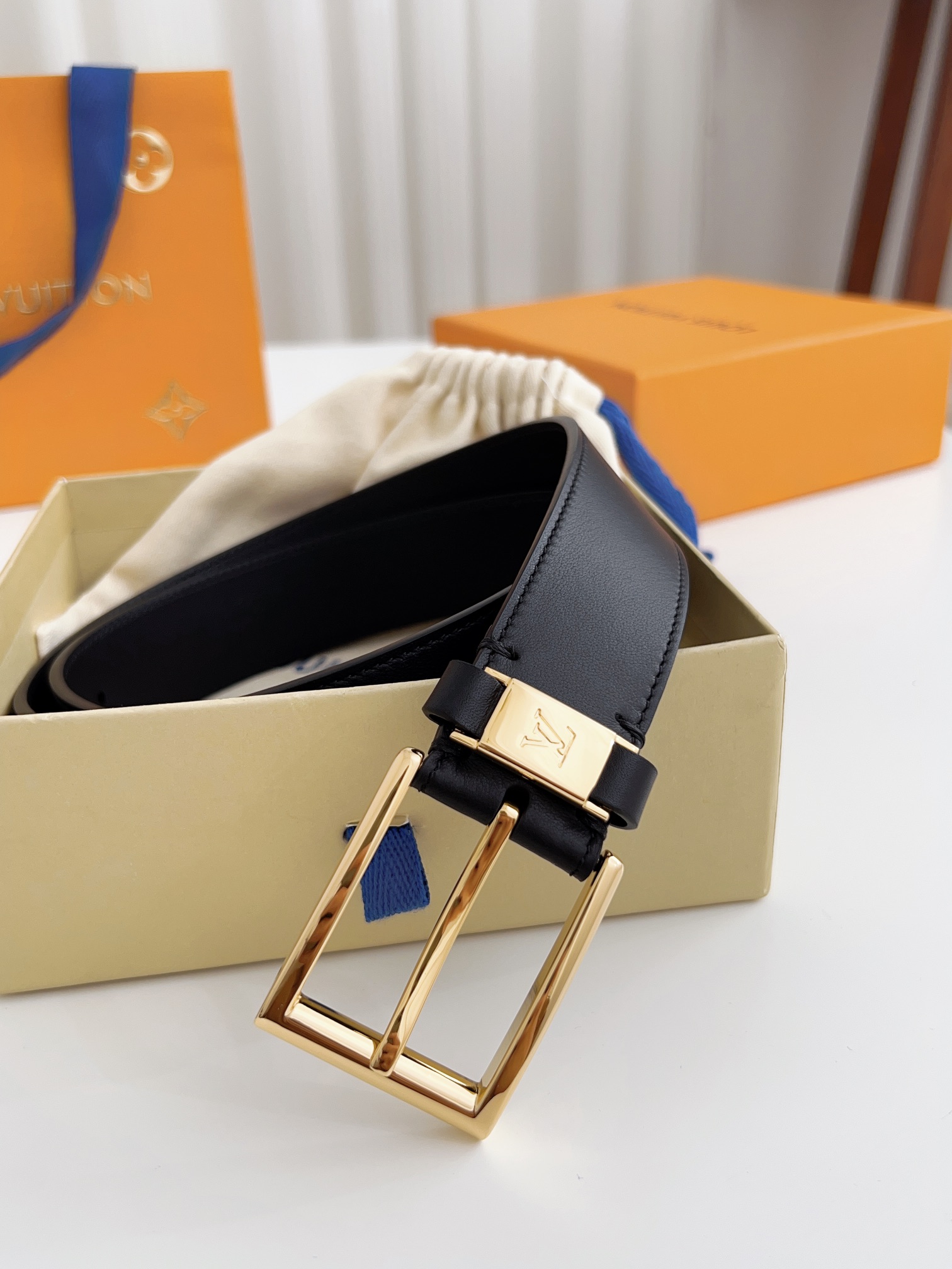 Louis Vuitton Male Basic Belt Cow Leather 125cm-l