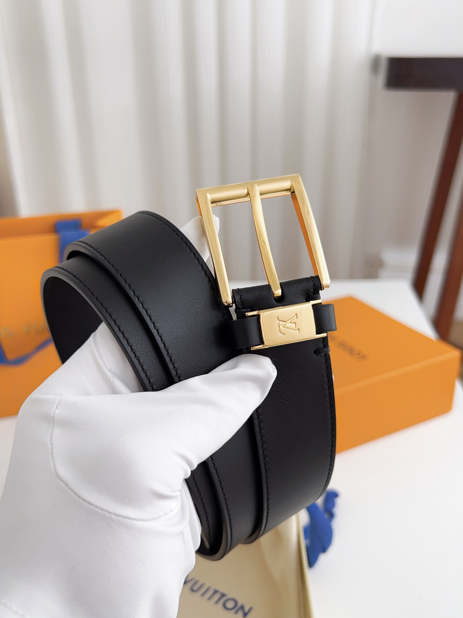 Louis Vuitton Male Basic Belt Cow Leather 125cm-l