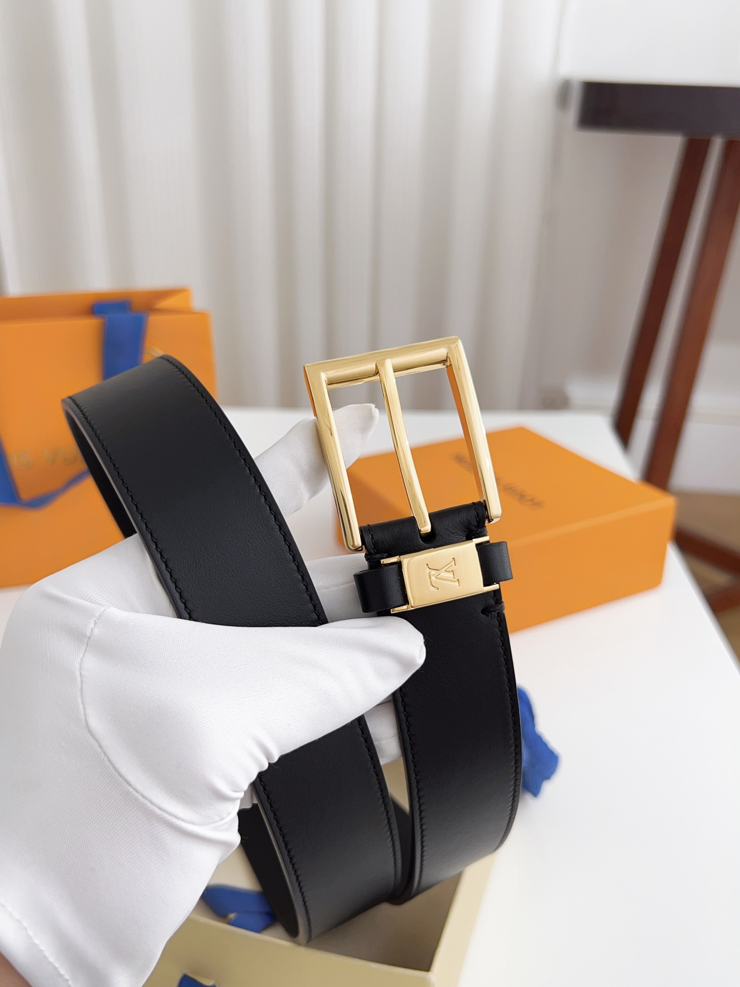 Louis Vuitton Male Basic Belt Cow Leather 125cm-l