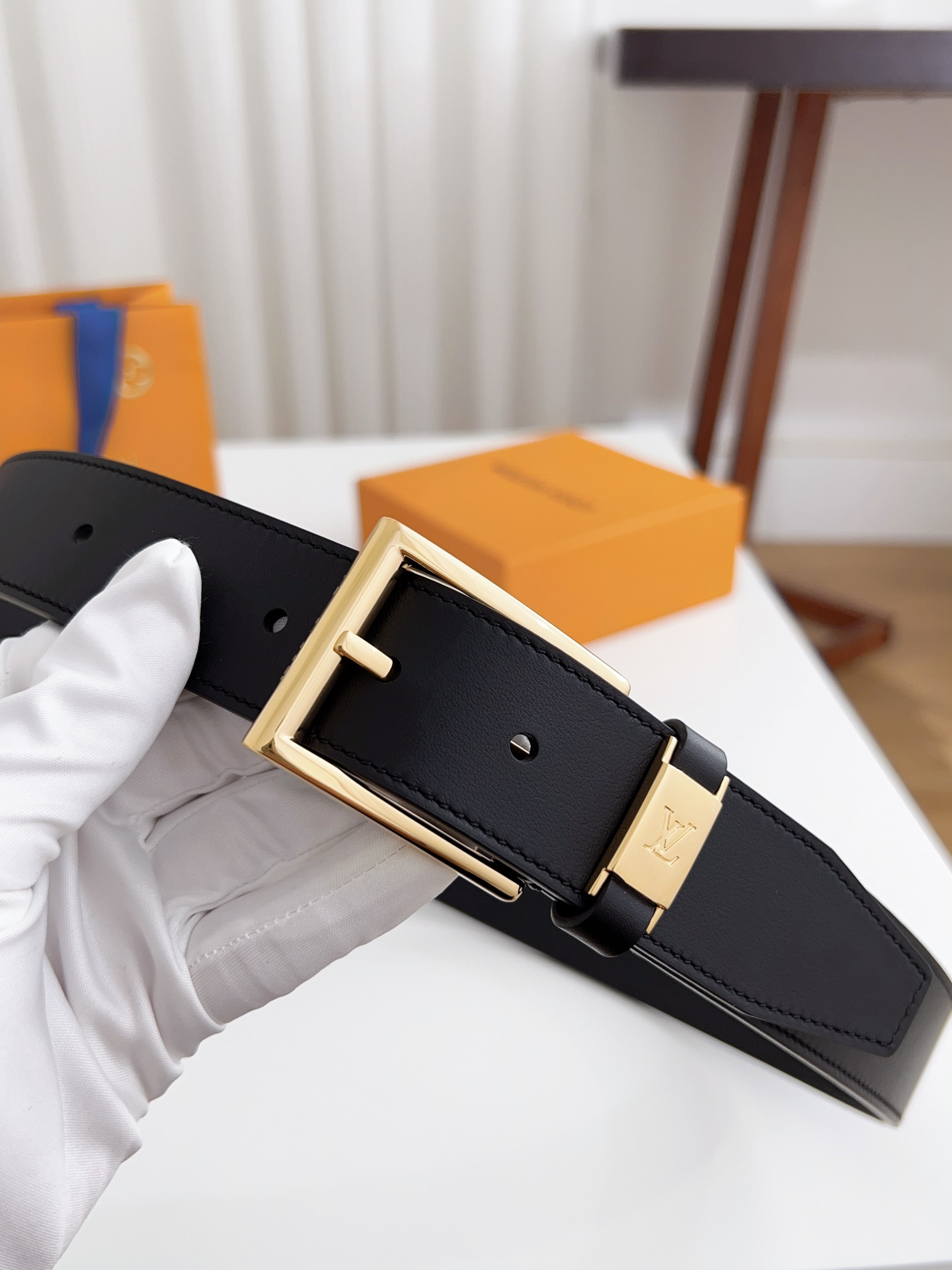 Louis Vuitton Male Basic Belt Cow Leather 125cm-l