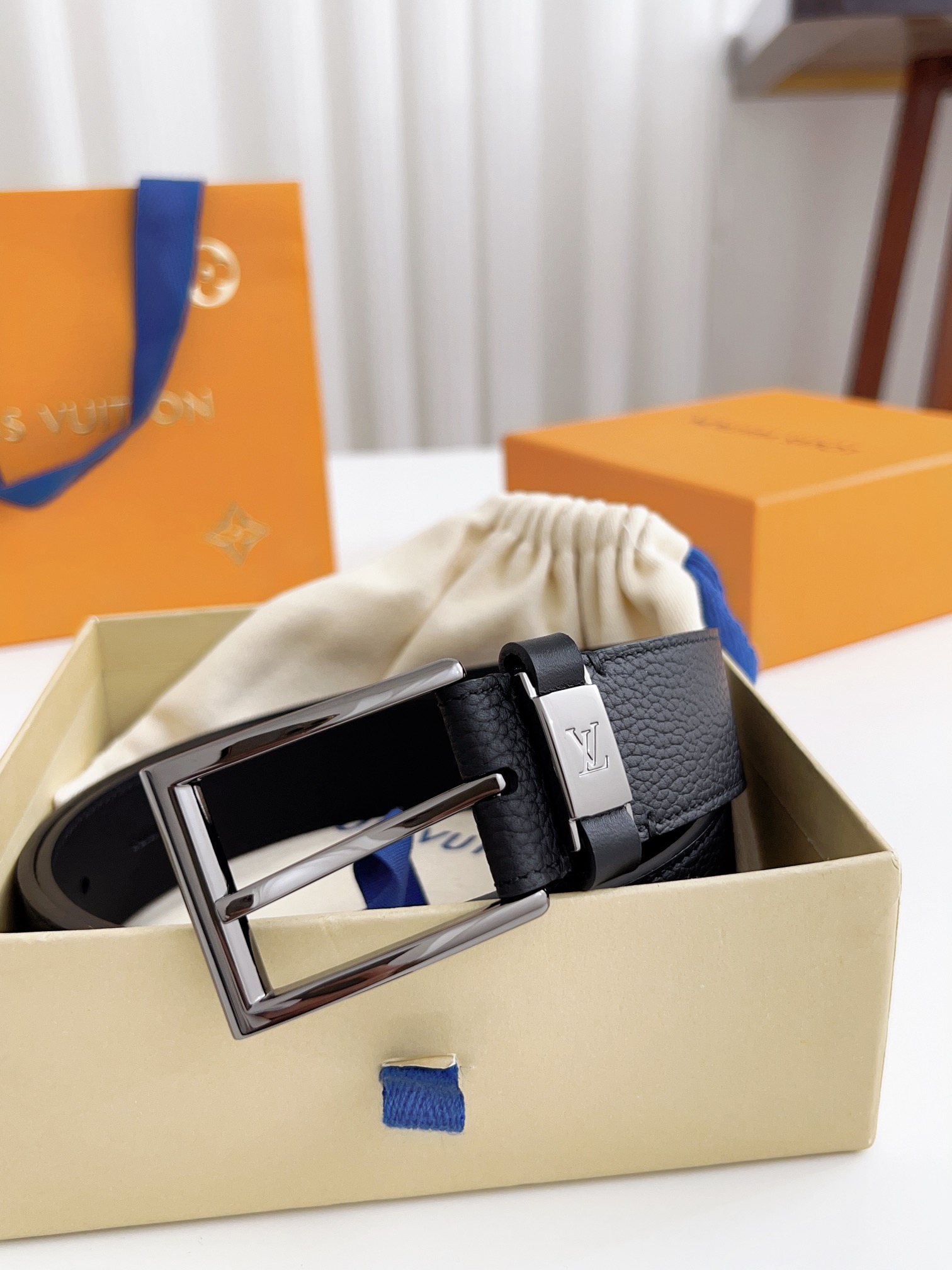 Louis Vuitton Male Basic Belt Cow Leather 125cm-l