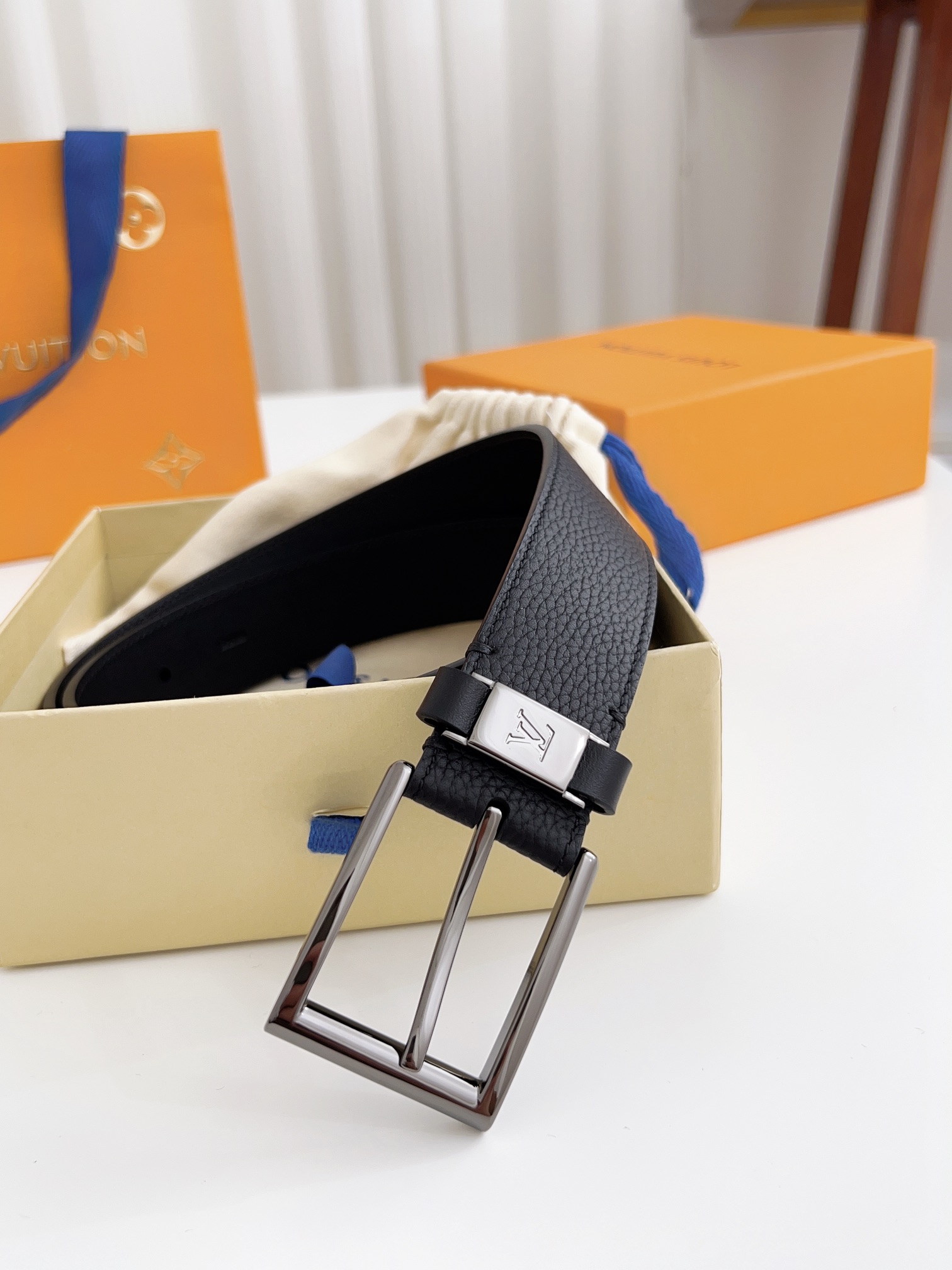 Louis Vuitton Male Basic Belt Cow Leather 125cm-l