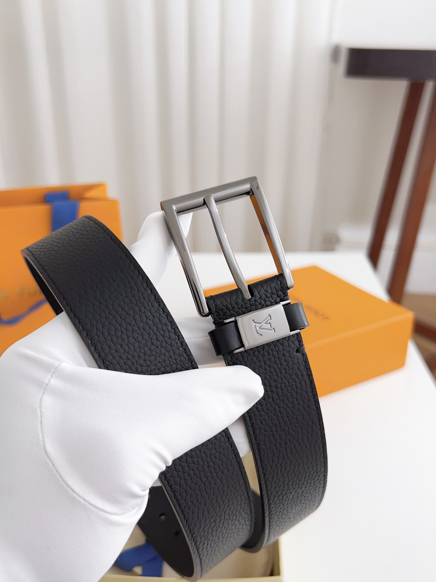 Louis Vuitton Male Basic Belt Cow Leather 125cm-l