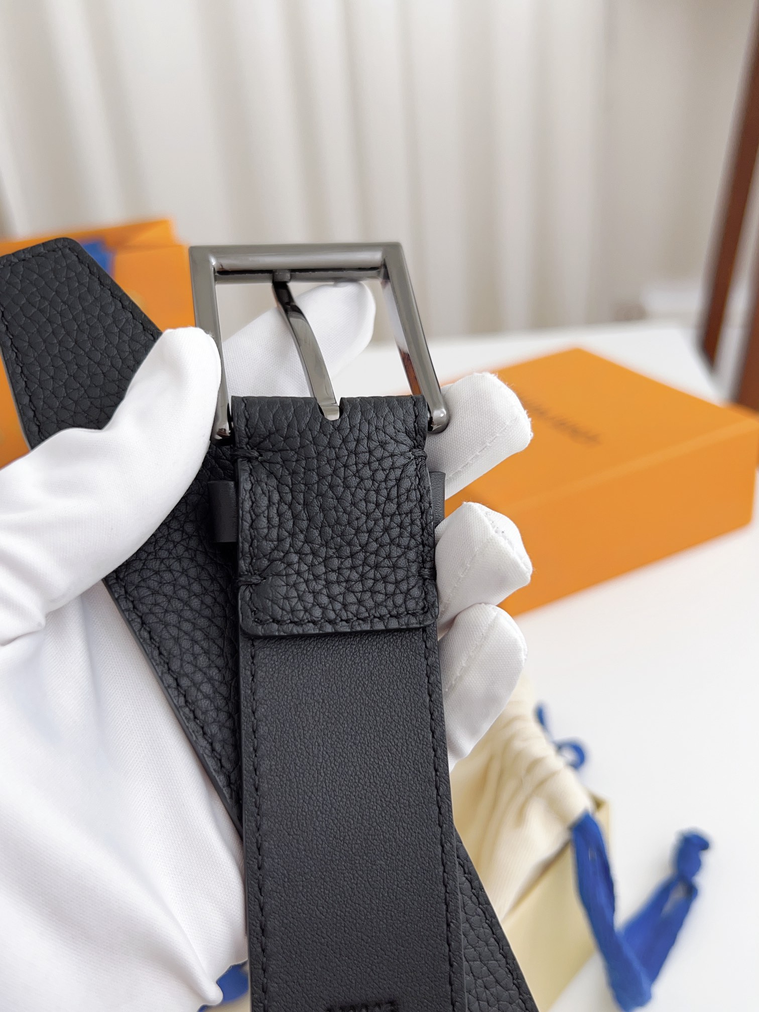 Louis Vuitton Male Basic Belt Cow Leather 125cm-l