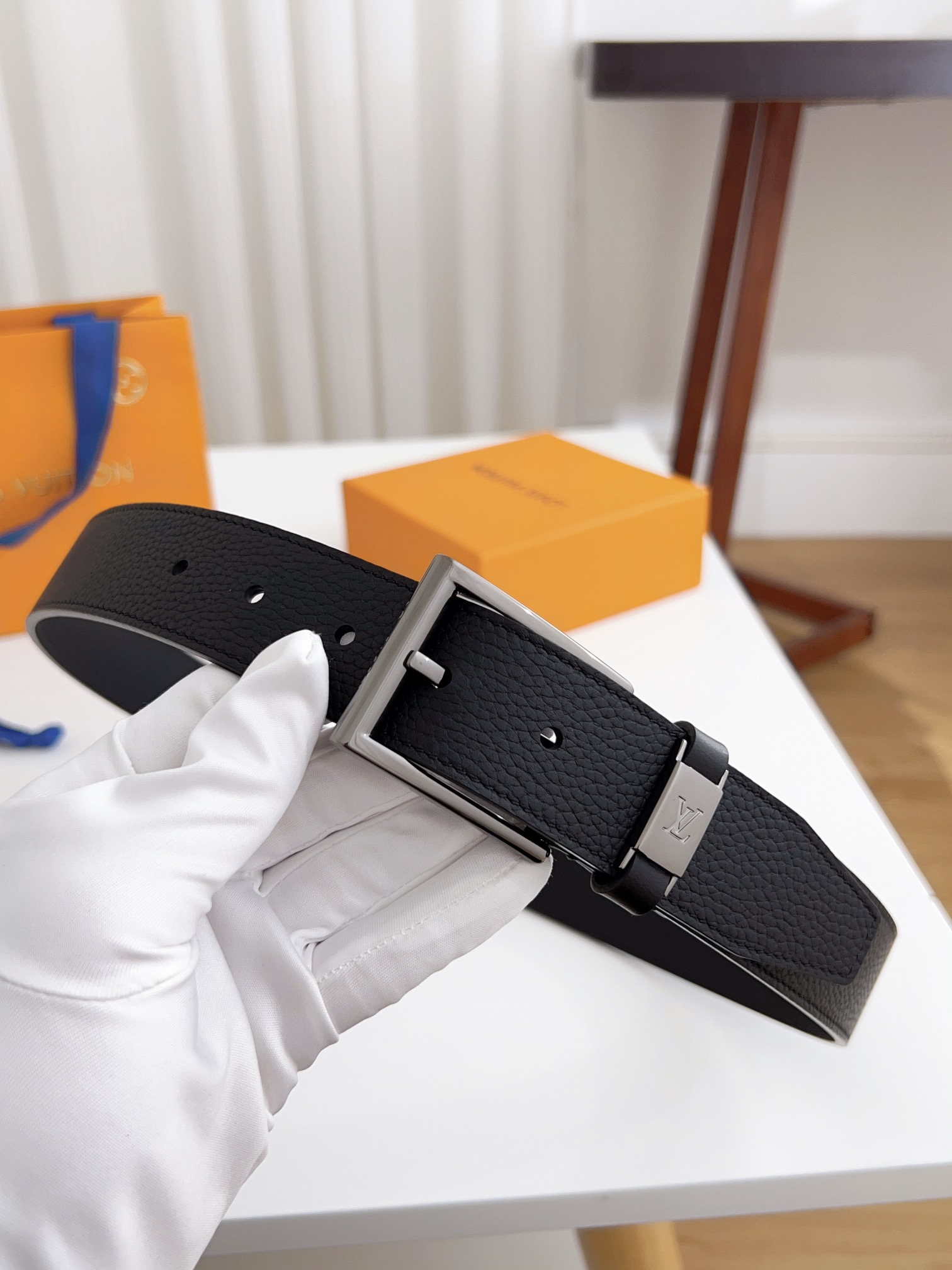 Louis Vuitton Male Basic Belt Cow Leather 125cm-l