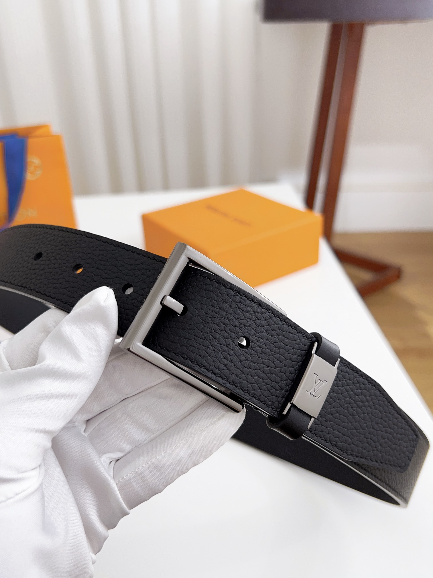 Louis Vuitton Male Basic Belt Cow Leather 125cm-l