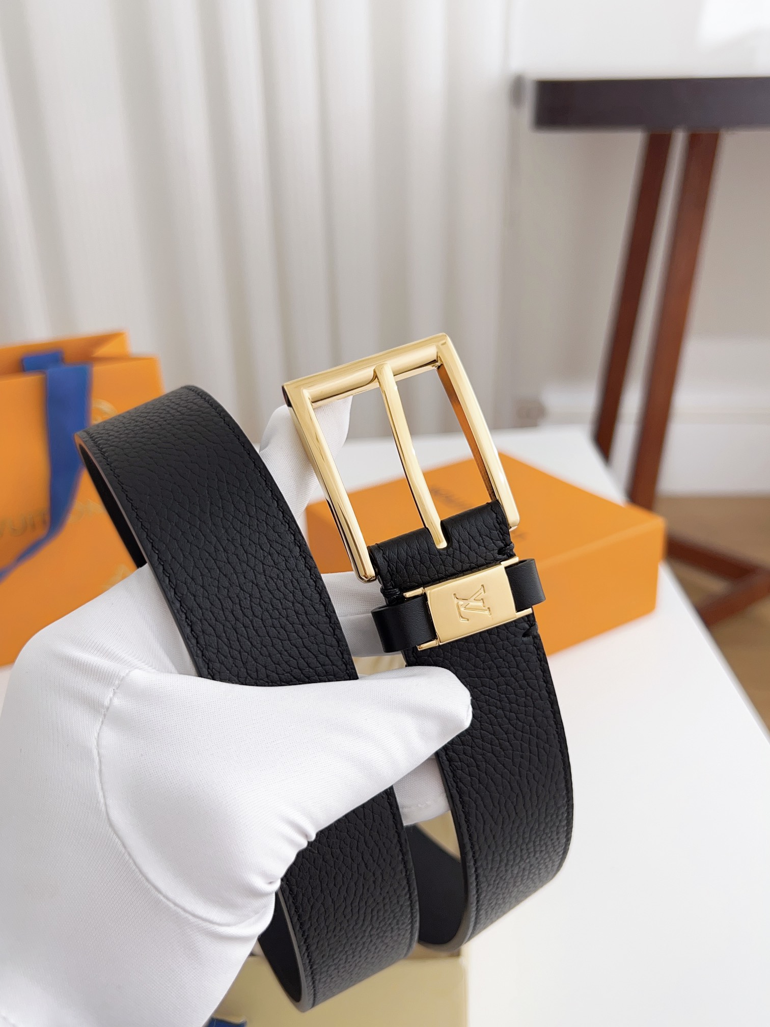 Louis Vuitton Male Basic Belt Cow Leather 125cm-l