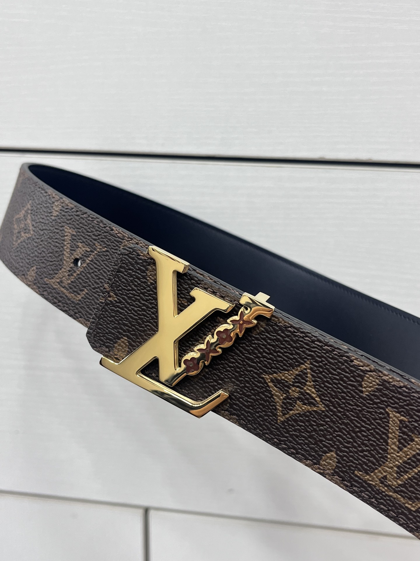 Louis Vuitton Male Basic Belt Cow Leather 40mm-m-l