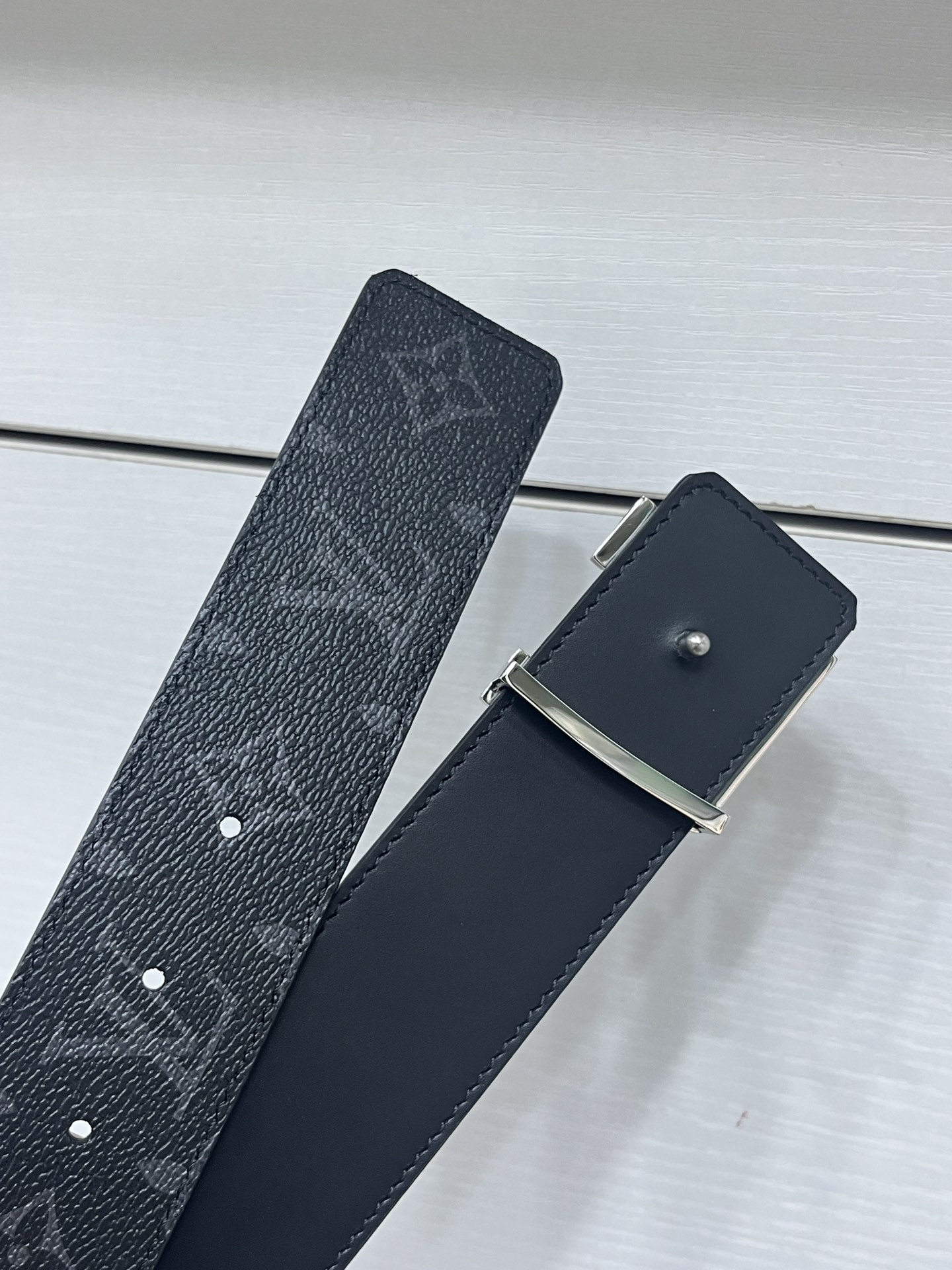 Louis Vuitton Male Basic Belt Cow Leather 40mm-m-l