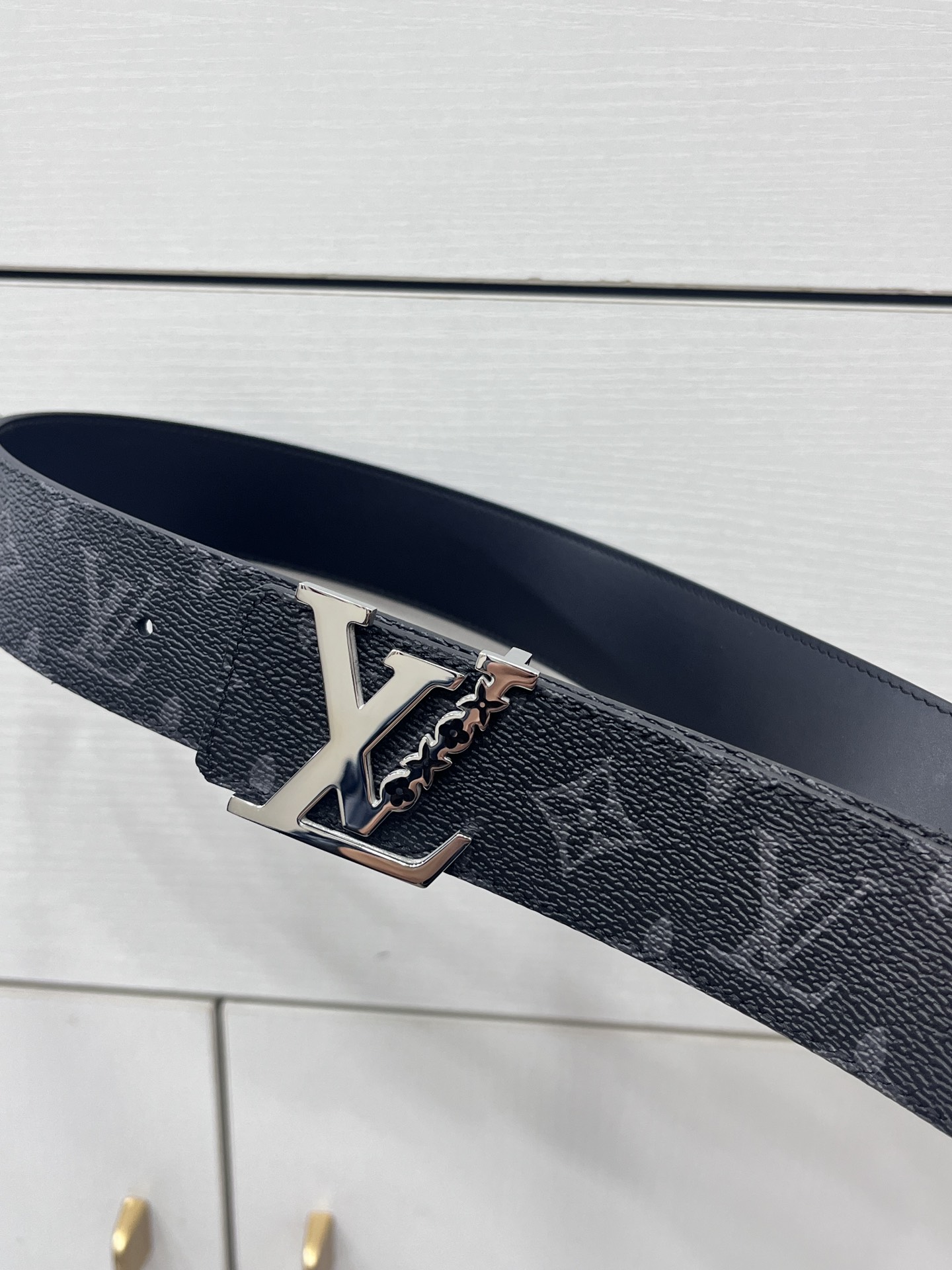 Louis Vuitton Male Basic Belt Cow Leather 40mm-m-l