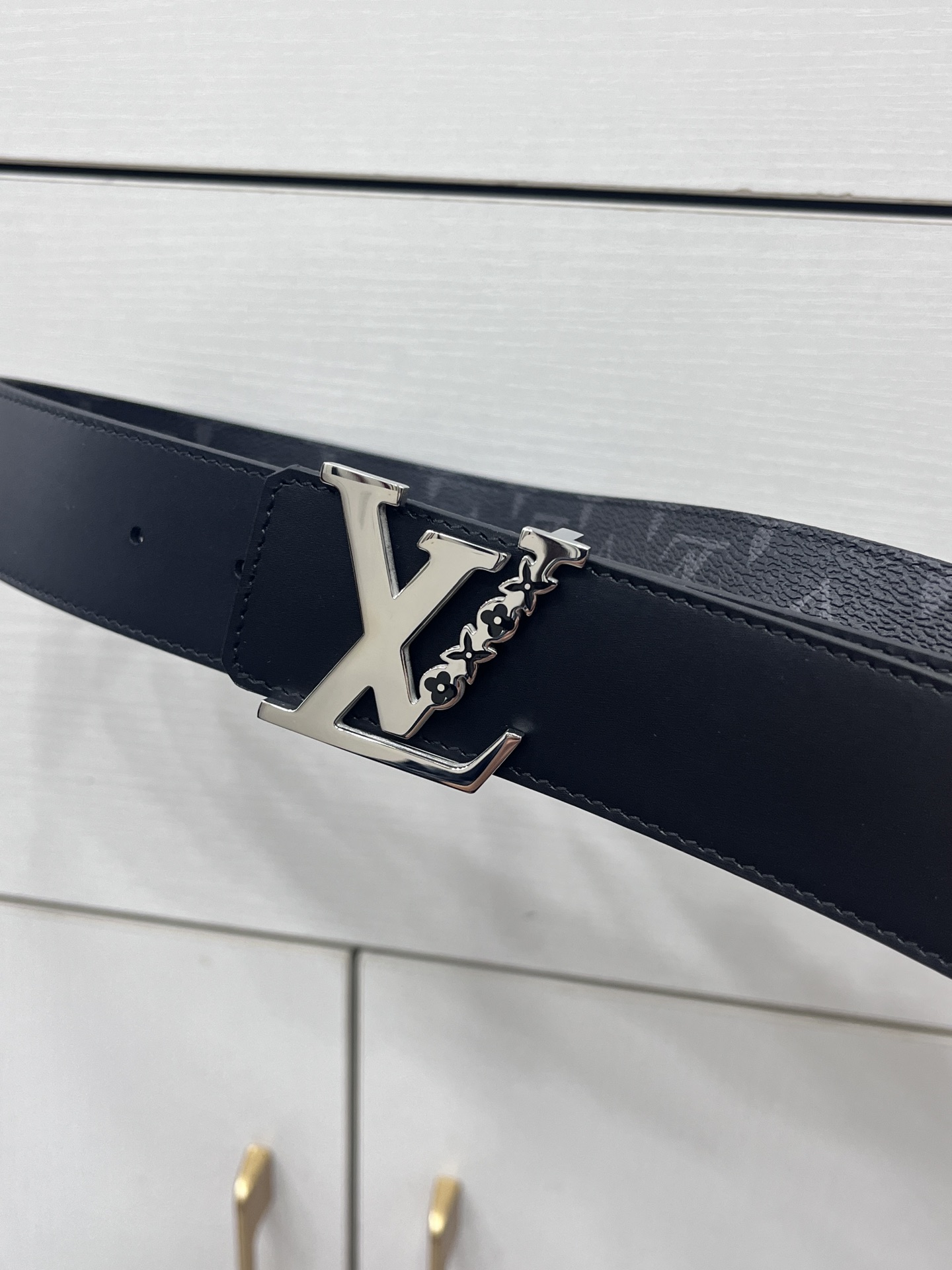 Louis Vuitton Male Basic Belt Cow Leather 40mm-m-l