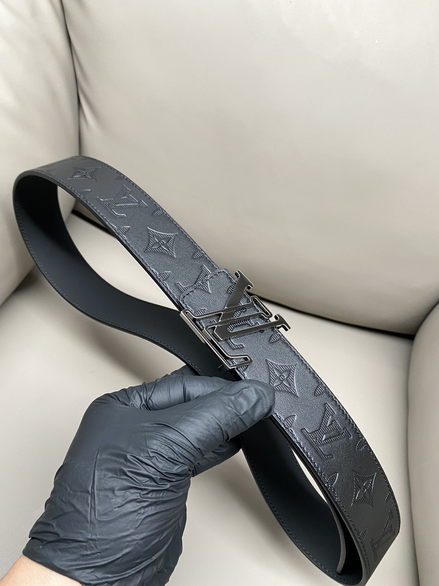 Louis Vuitton Male Basic Belt Cow Leather L