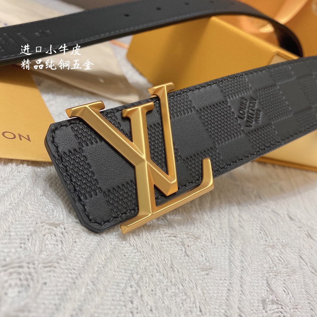 Louis Vuitton Male Basic Belt Cow Leather S-m-l