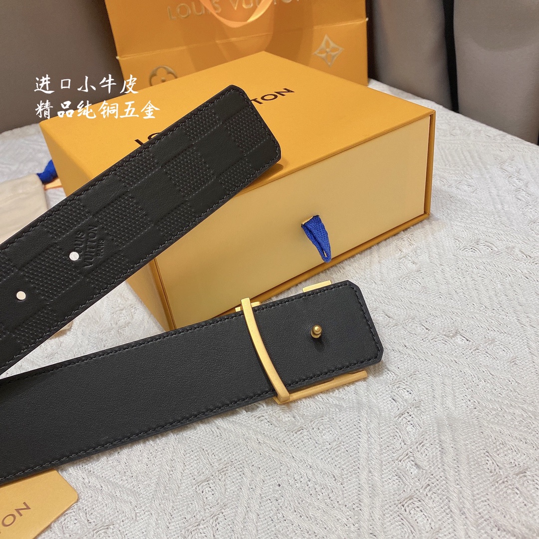 Louis Vuitton Male Basic Belt Cow Leather S-m-l
