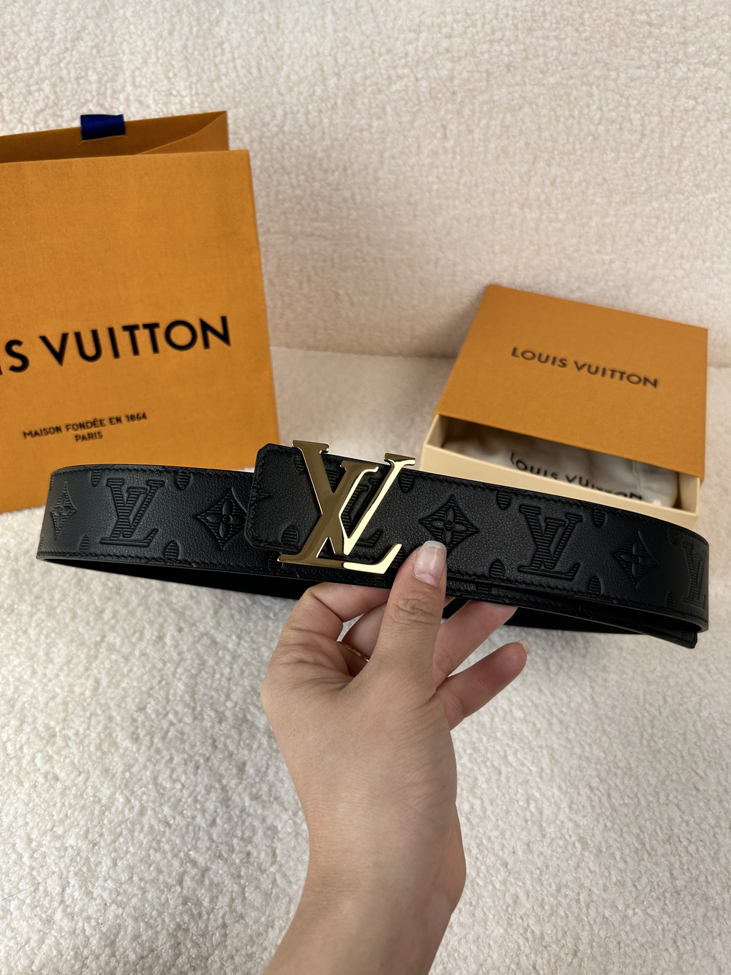 Louis Vuitton Male Basic Belt Cow Leather M-l