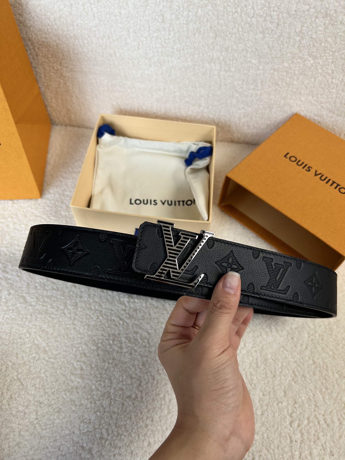 Louis Vuitton Male Basic Belt Cow Leather M-l