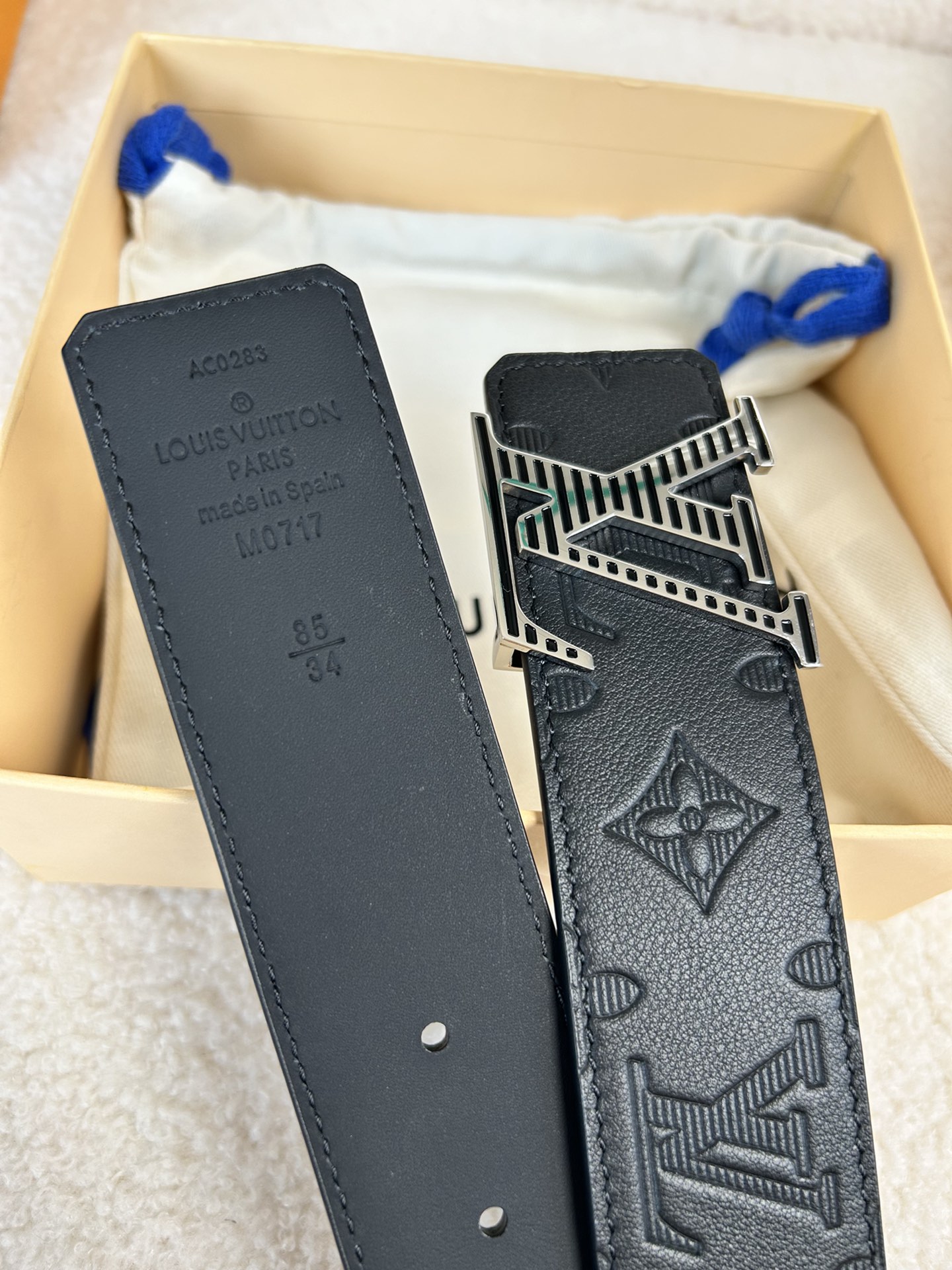 Louis Vuitton Male Basic Belt Cow Leather M-l