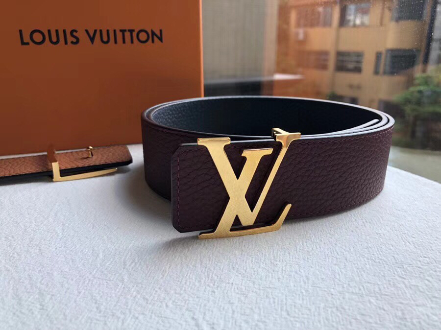 Louis Vuitton Male Basic Belt Cow Leather 40mm-m-l