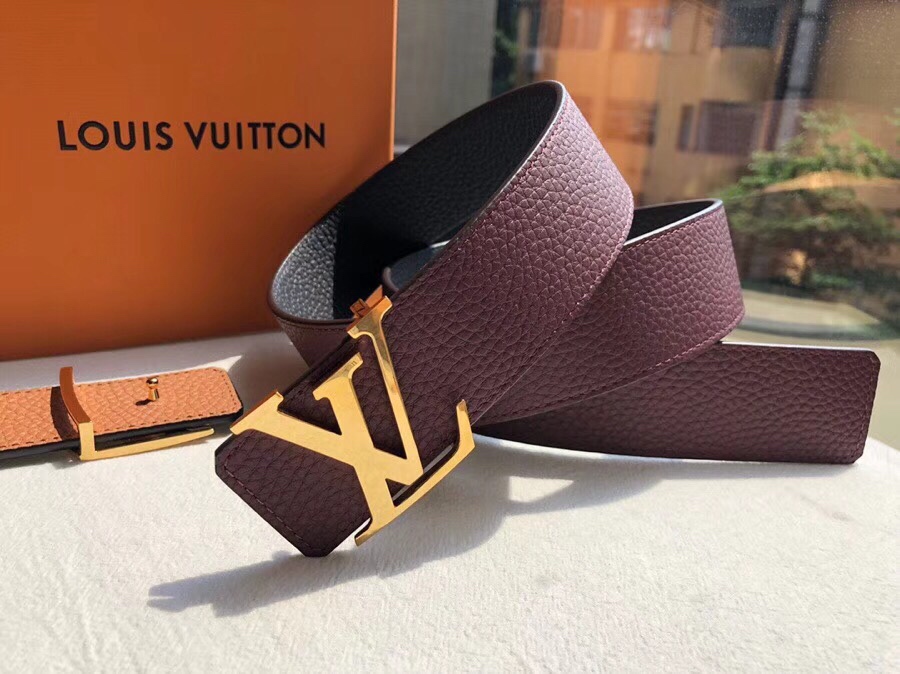 Louis Vuitton Male Basic Belt Cow Leather 40mm-m-l