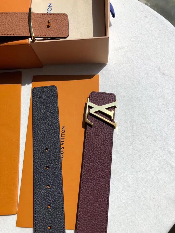 Louis Vuitton Male Basic Belt Cow Leather 40mm-m-l