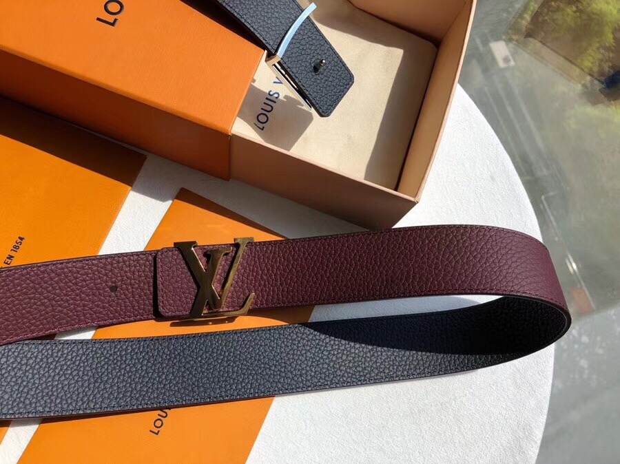 Louis Vuitton Male Basic Belt Cow Leather 40mm-m-l