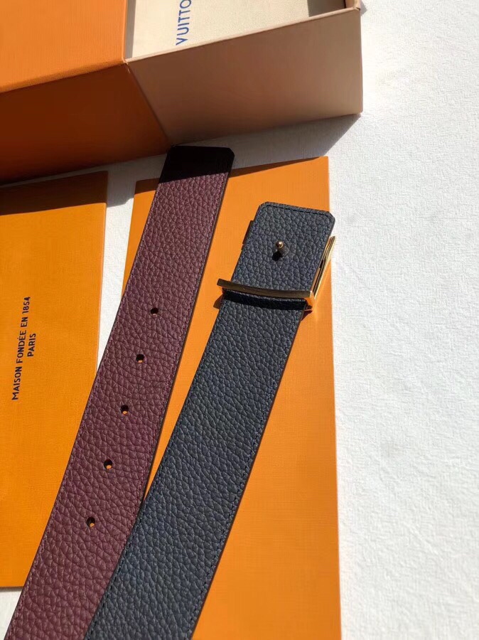 Louis Vuitton Male Basic Belt Cow Leather 40mm-m-l