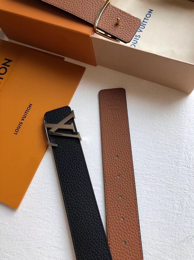 Louis Vuitton Male Basic Belt Cow Leather 40mm-m-l