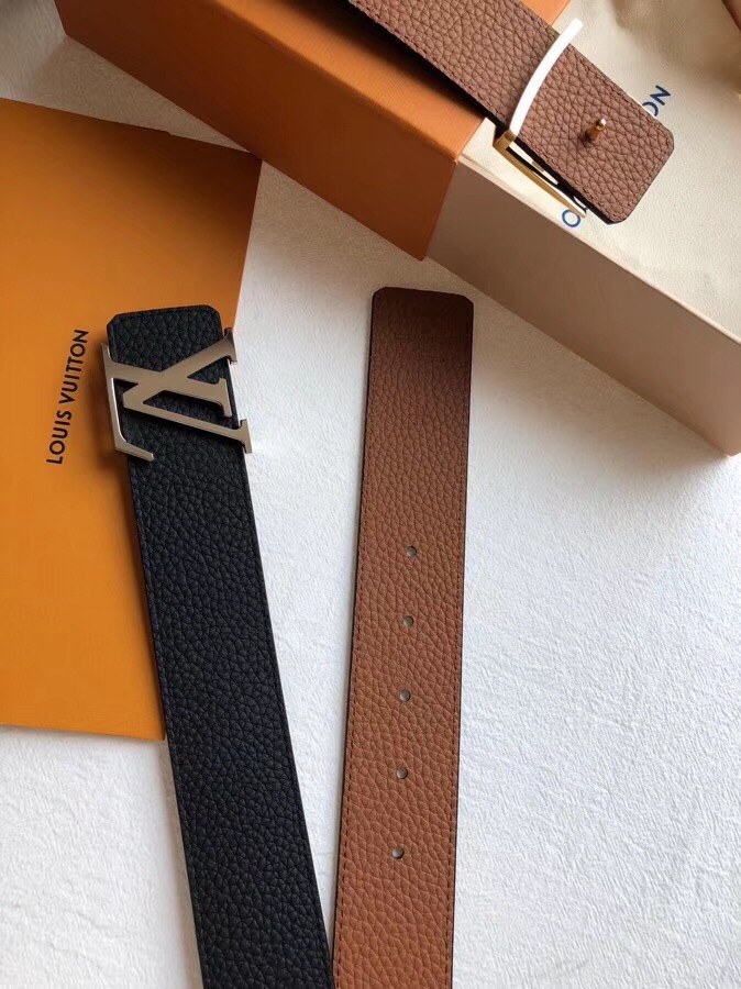 Louis Vuitton Male Basic Belt Cow Leather 40mm-m-l